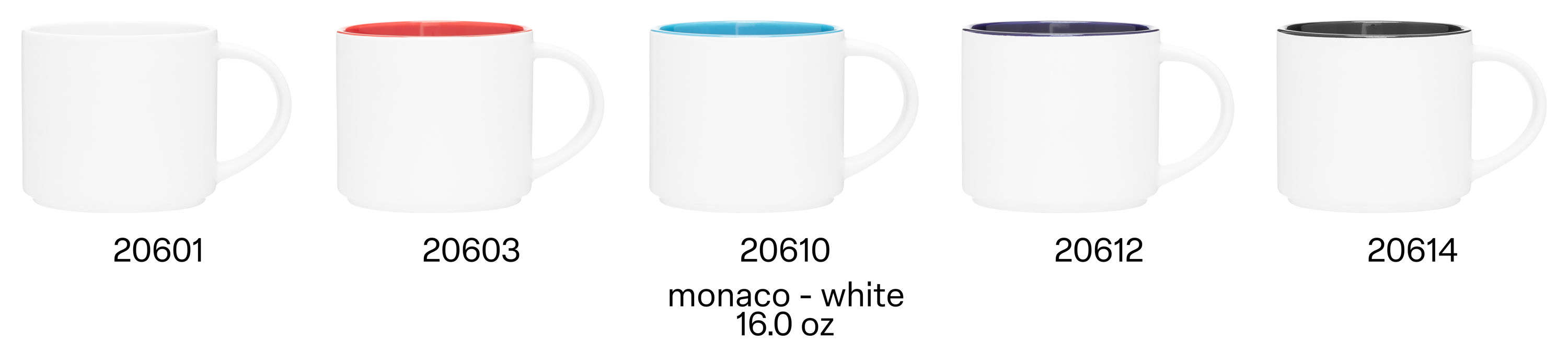 16 oz monaco mug matte white