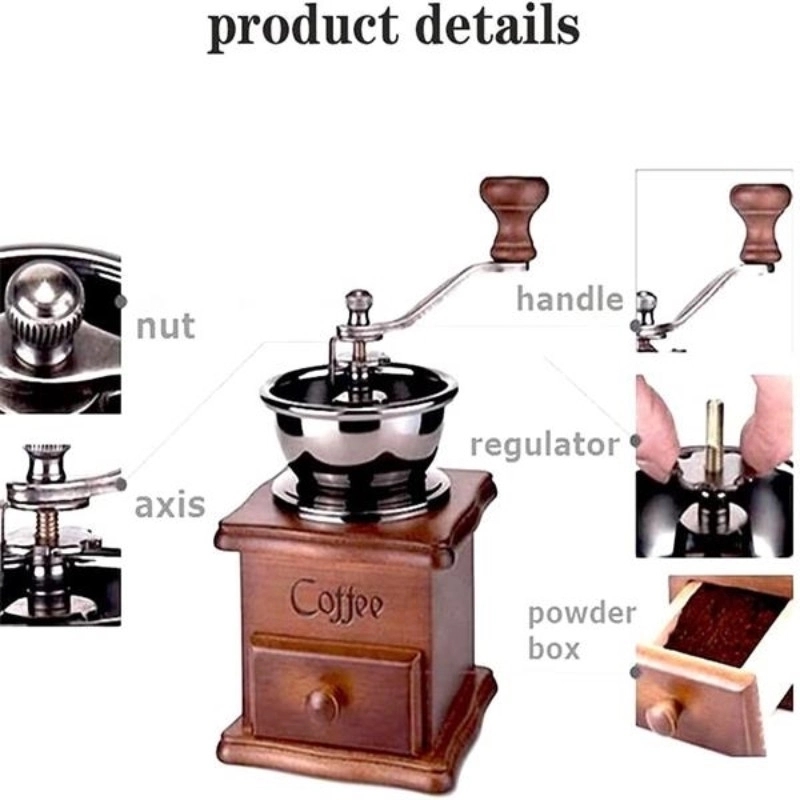 Manual Coffee Grinder, Vintage Style Great Gift 2