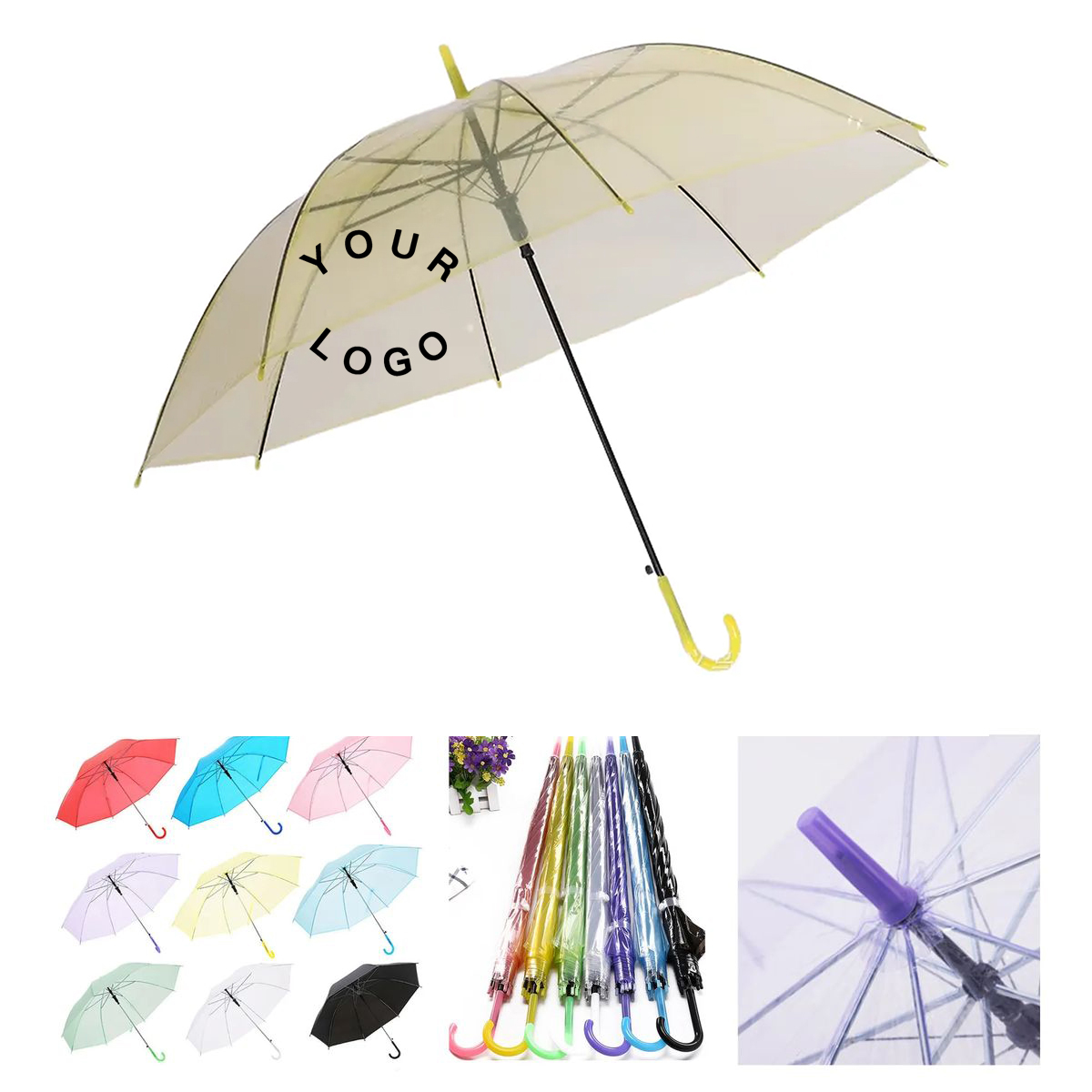 PVC Clear Umbrella 28 Inch Long for Outdoor Events 4