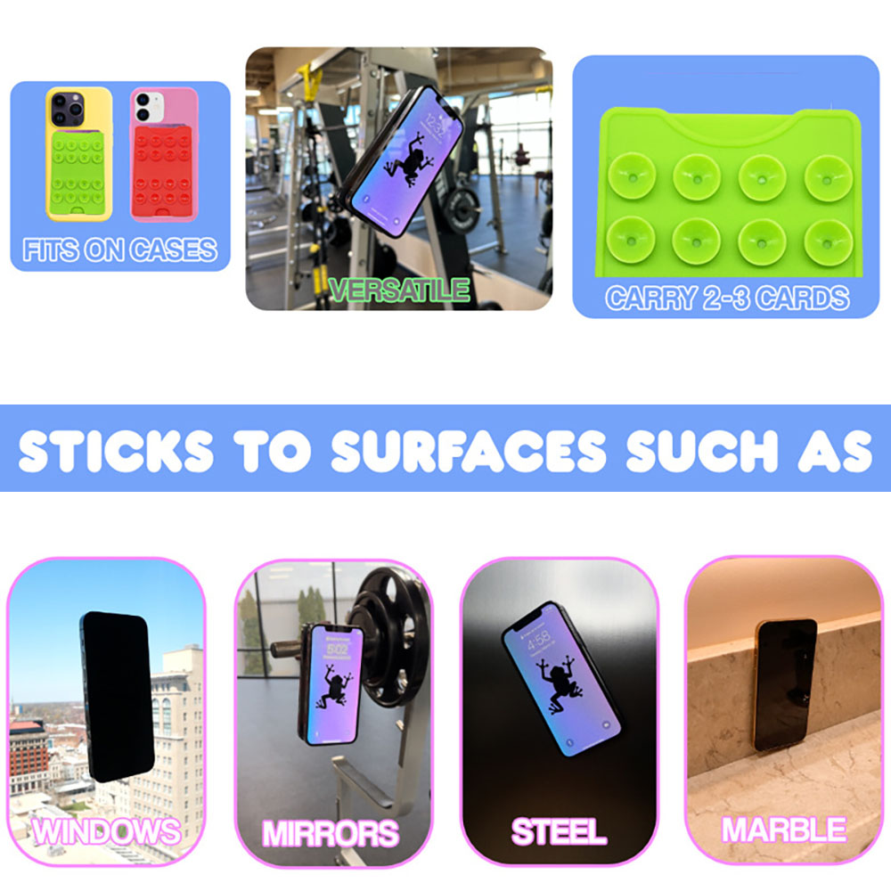 Silicone Phone Card Holder with Sucker 2