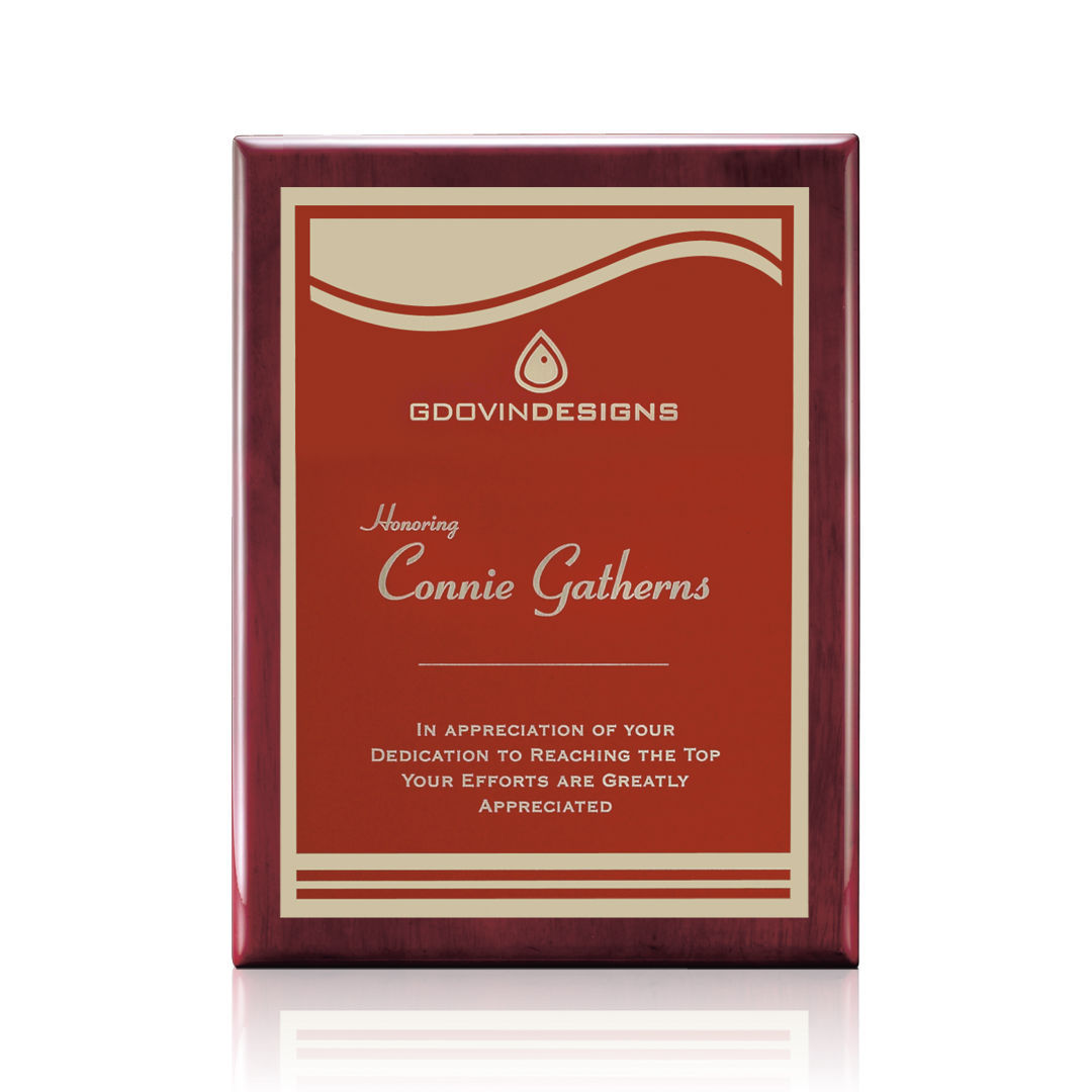 Oakleigh/Marietta Plaque - Rosewood/Red 4