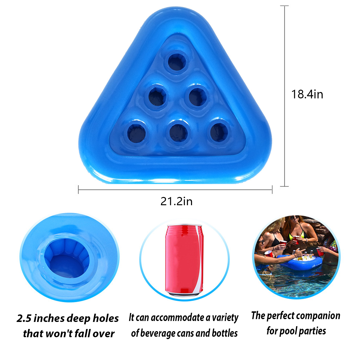 Inflatable Triangular Six-Hole Water Cup Holder 4