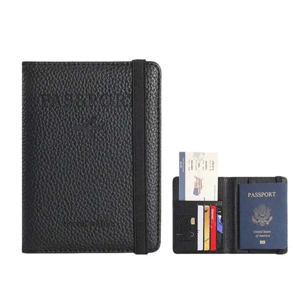 Passport Wallet with Multiple Pockets - Elastic ID Holder 10
