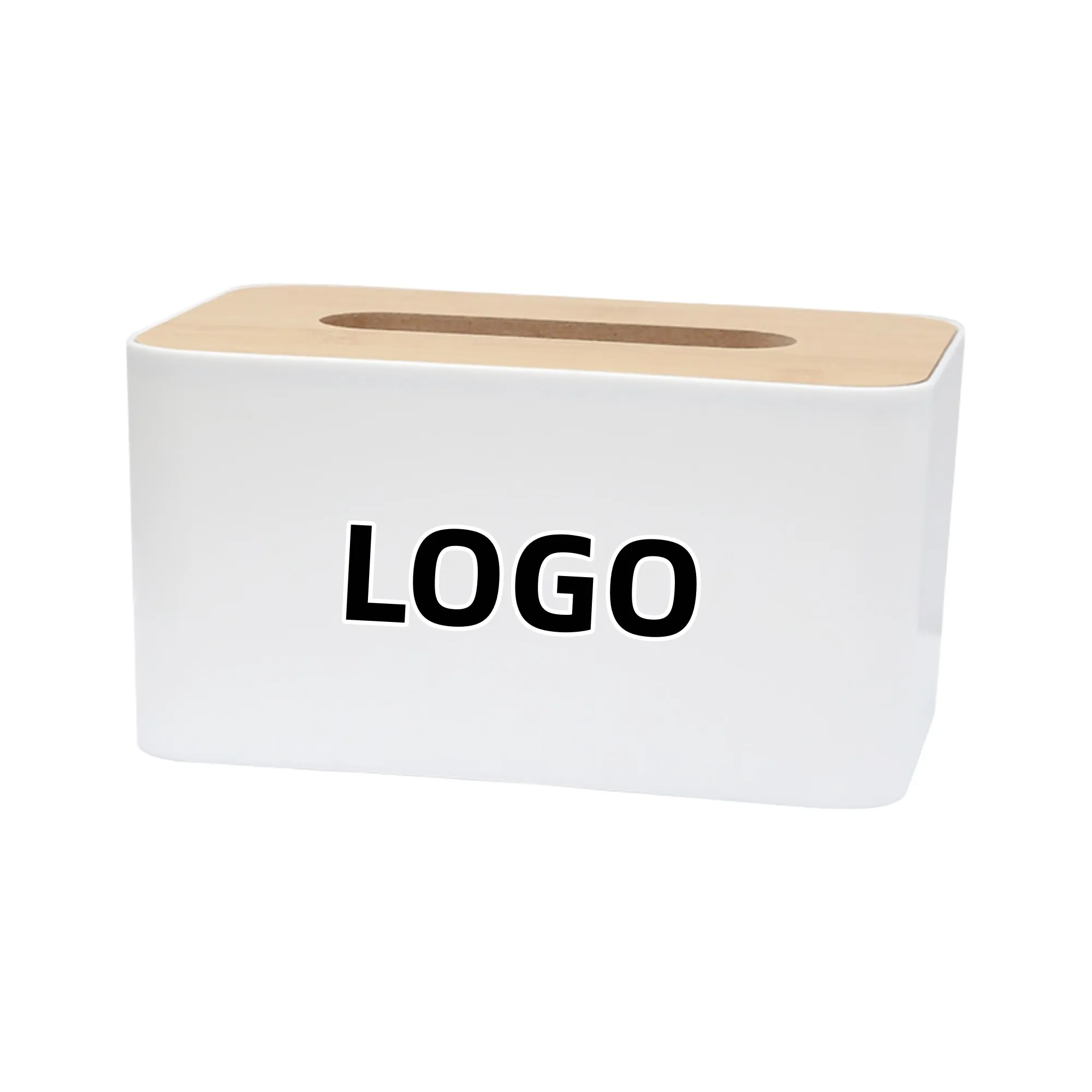 Bamboo and wooden lid tissue box