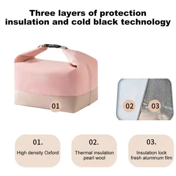 Portable Insulated Lunch Tote with Adjustable Shoulder Strap 7