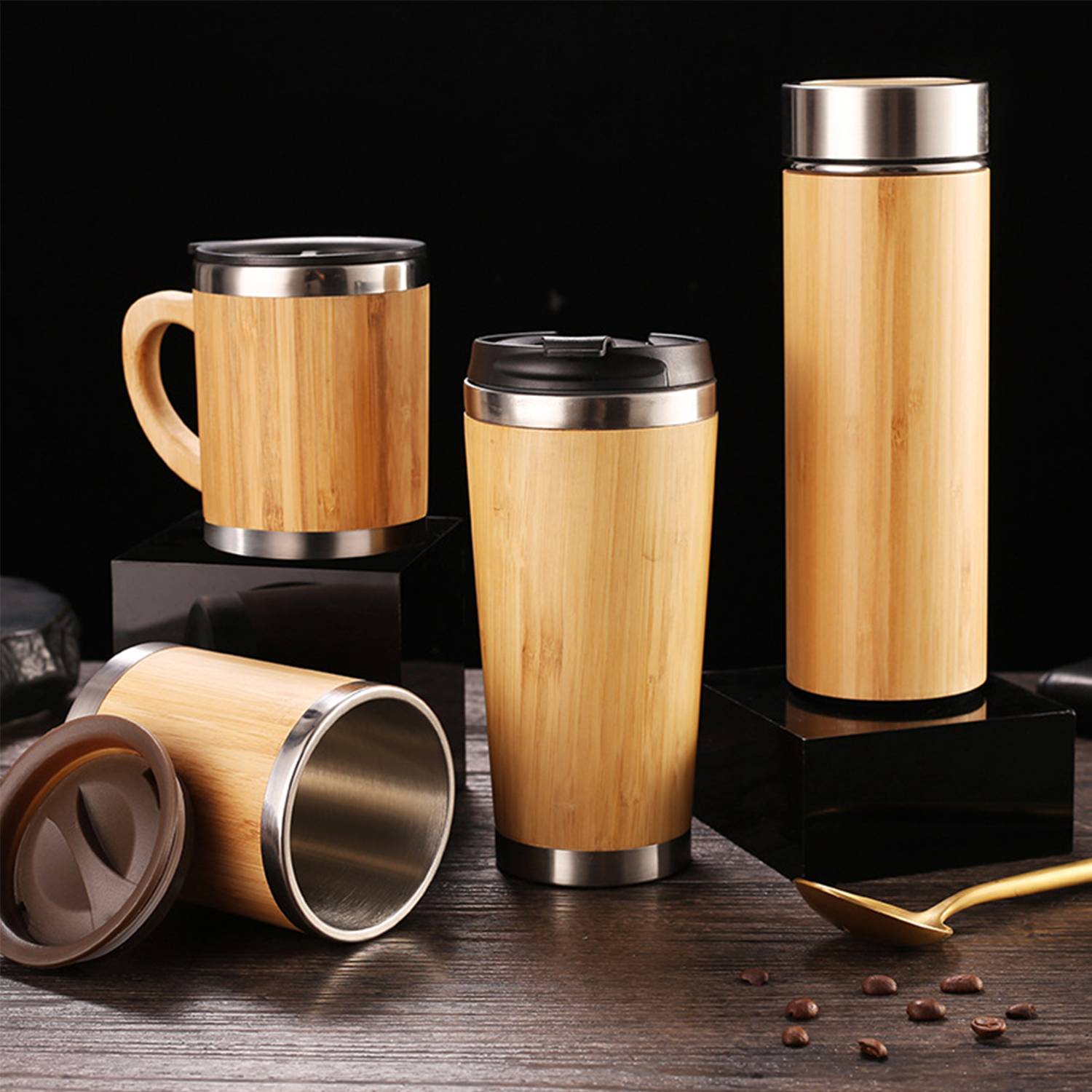 17OZ Car Mounted Portable Bamboo Shell Cup 3
