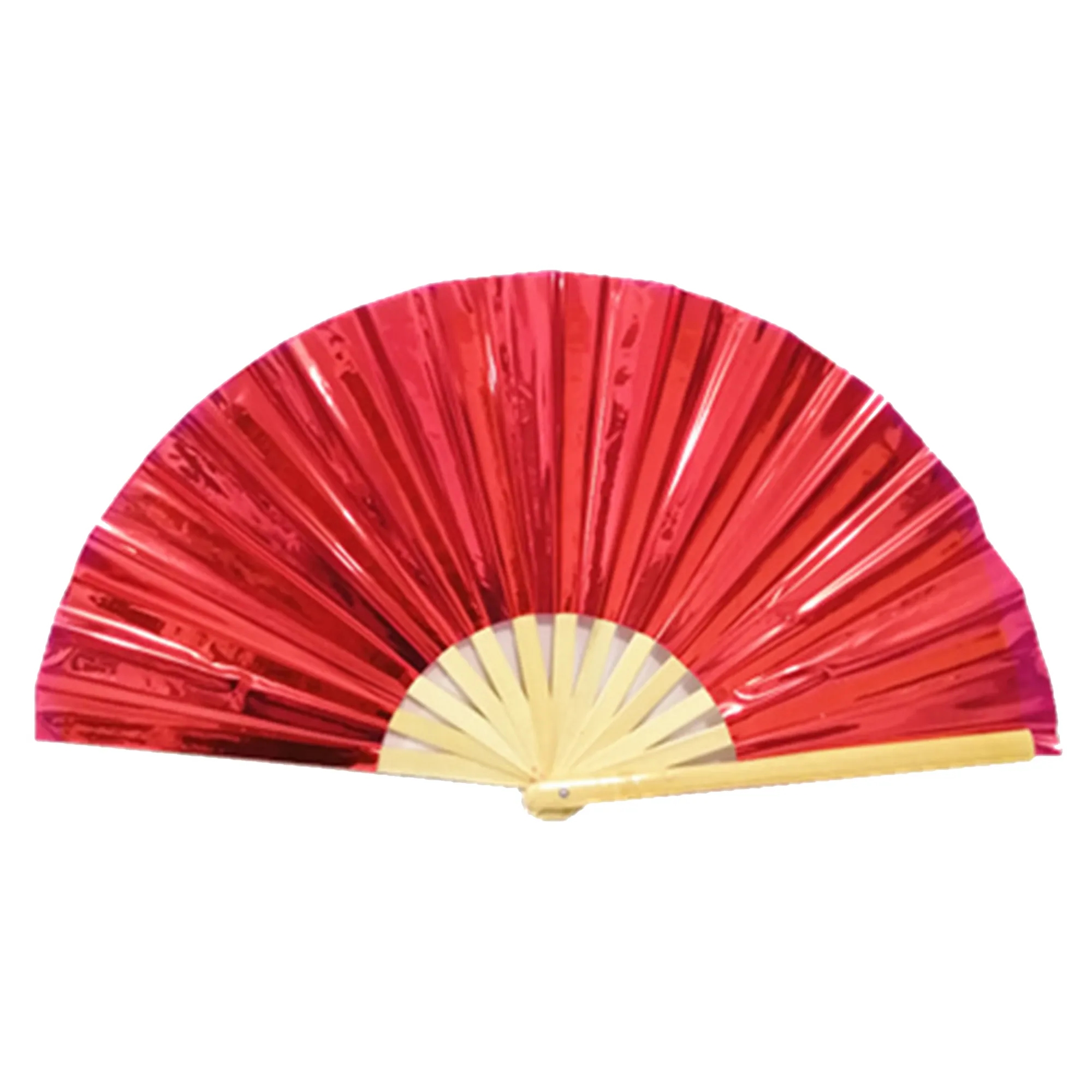PCV Laser Film Large Bamboo Fan 3