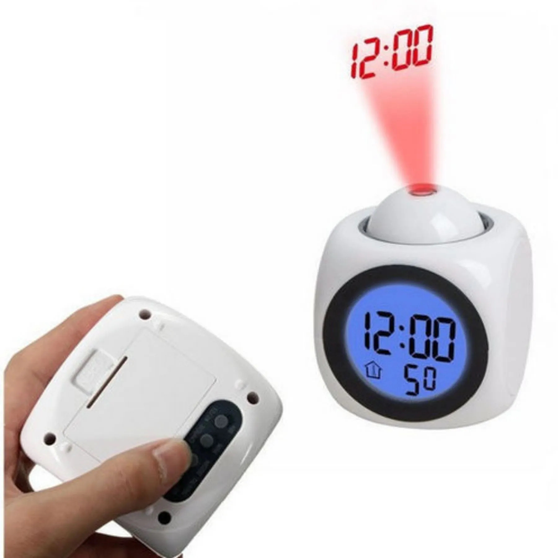 Digital Alarm Clock With Multifunctional LED Projection 2