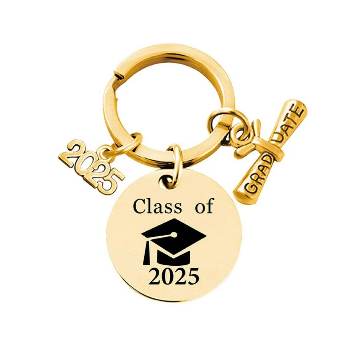 Stainless Polished Graduation Ceremony Keychain 11
