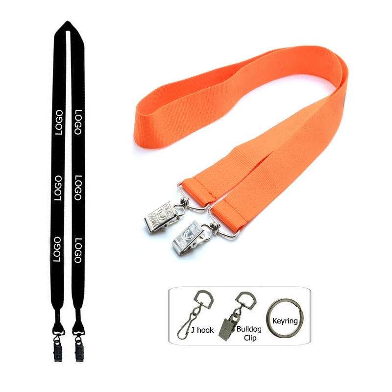 5/8" Polyester Lanyard with Double Bulldog Clip 2