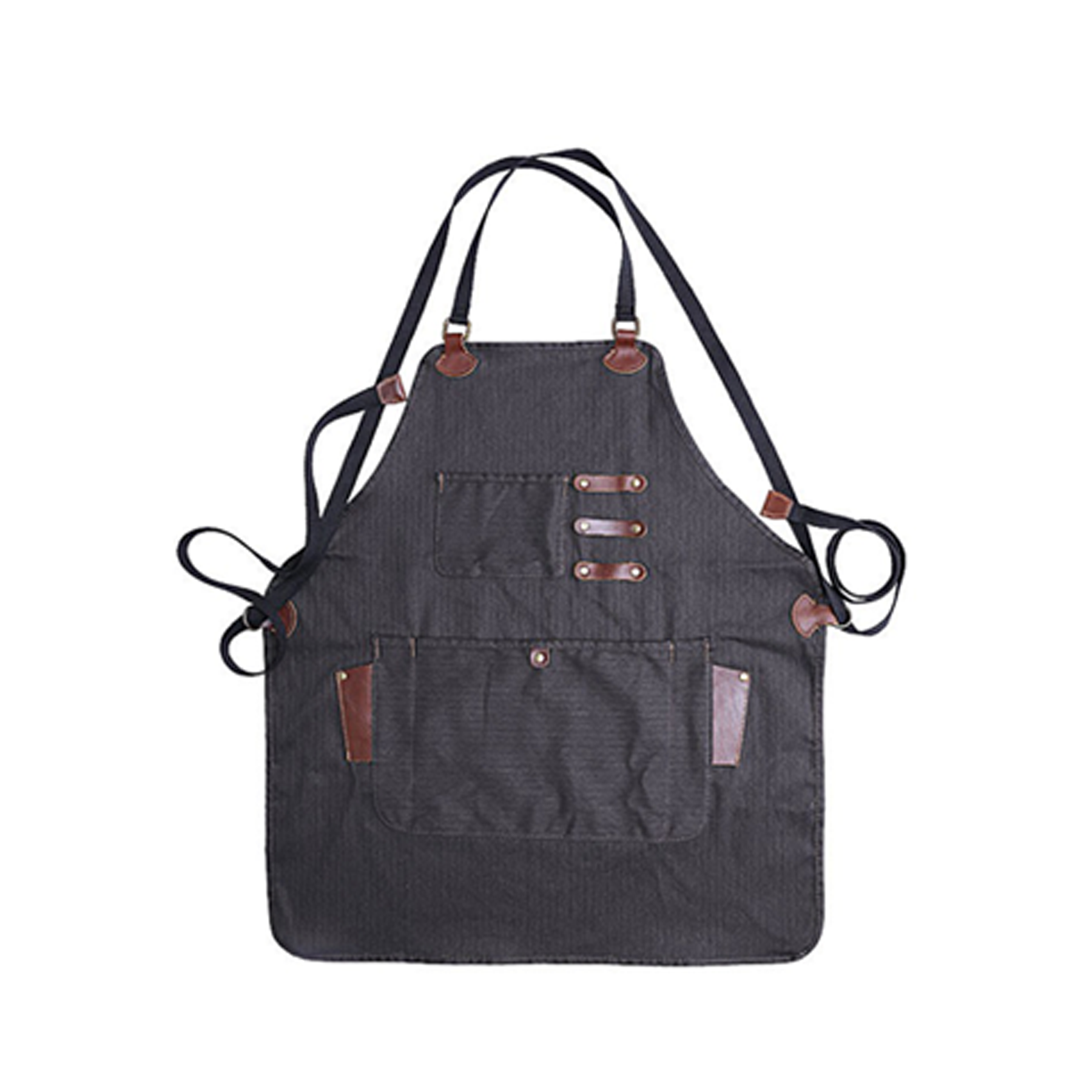 Cotton Canvas Cross Back Apron With Pockets 5