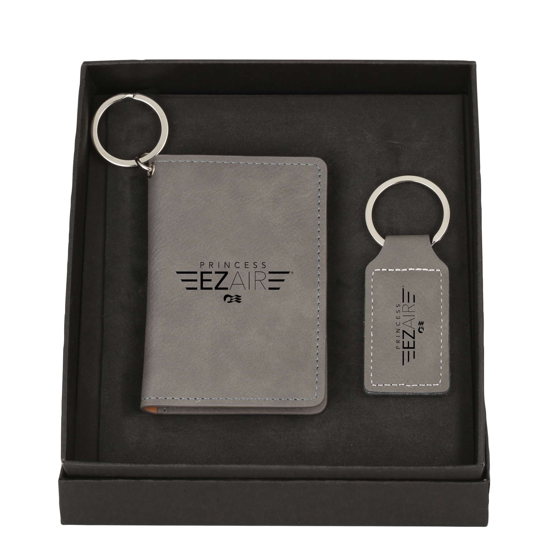 Wallet & Keychain Leatherette Set 4