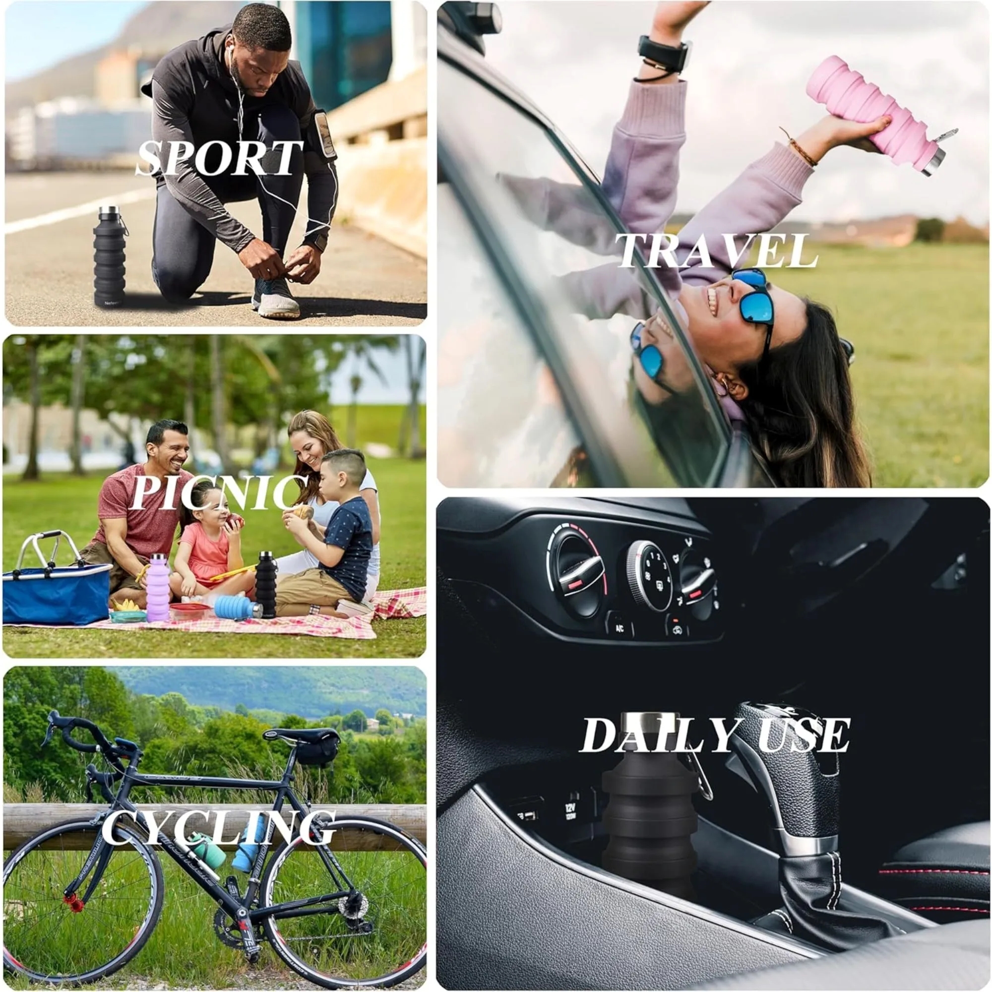 Portable Foldable Outdoor Sports Water Bottle 5