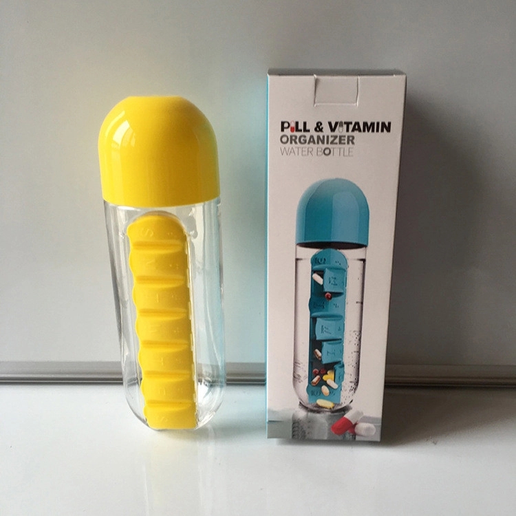 20 Oz Water Bottle W/ 7 Daily Pill Case 12