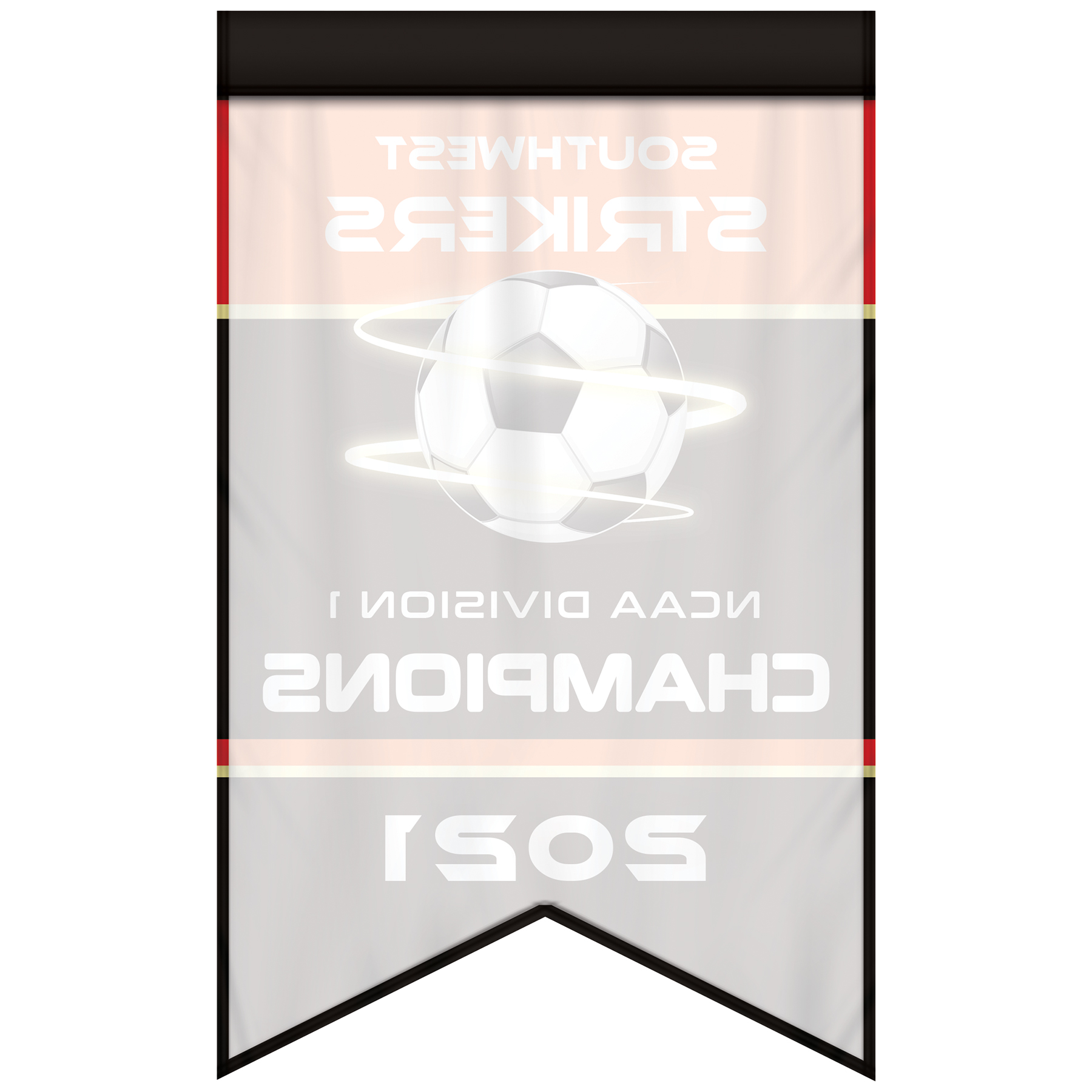 2' x 3' Championship Banner Single Sided Dove Tail Cut 13