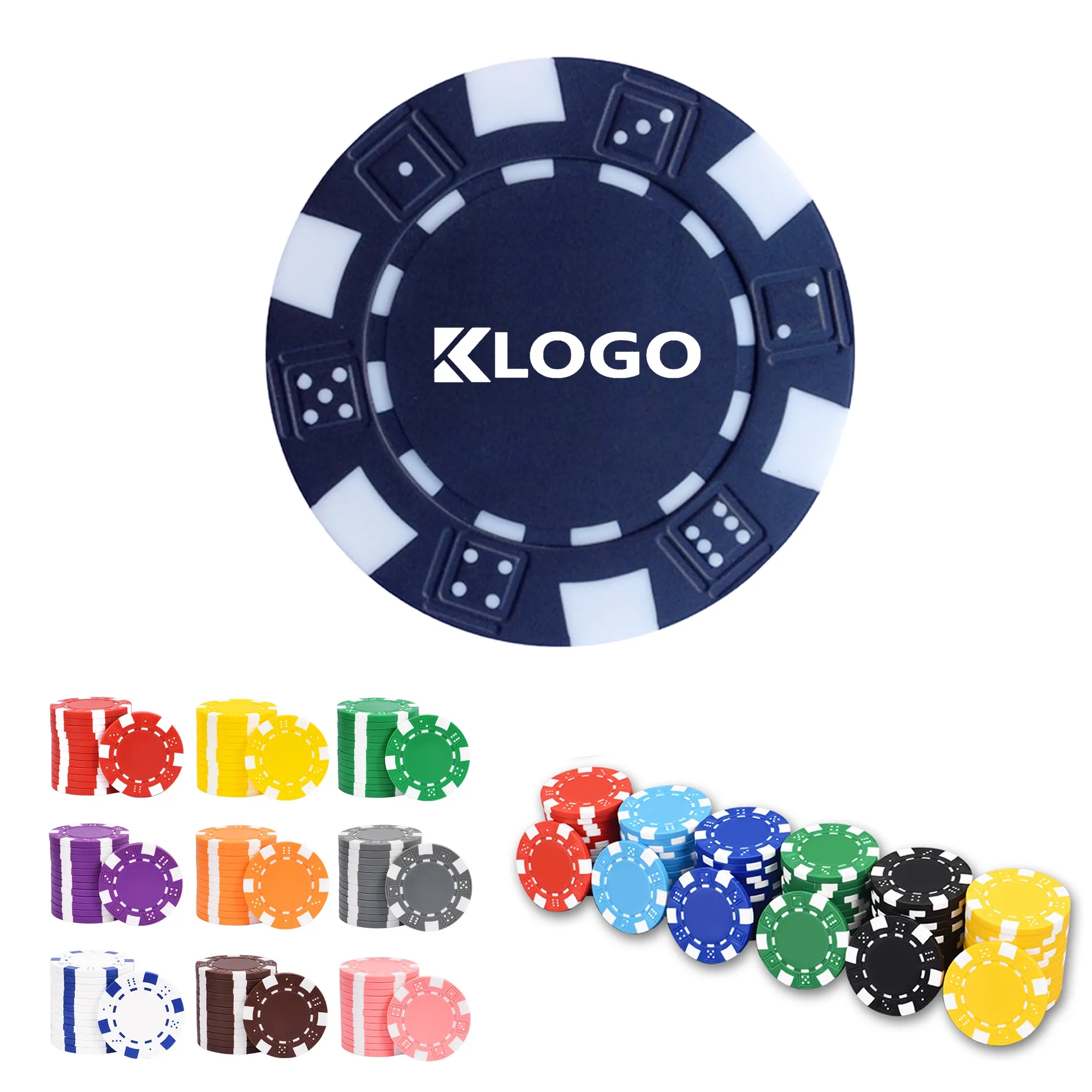 11.5g Double Sided Professional Plastic Poker Chip 6