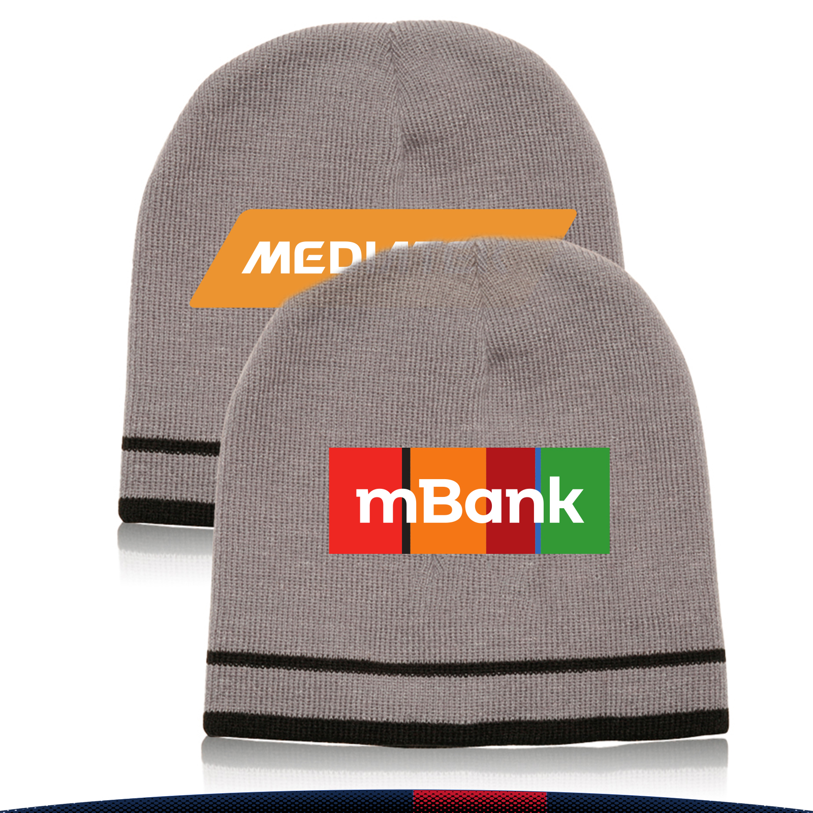 Double Stripe Knit Beanies 2