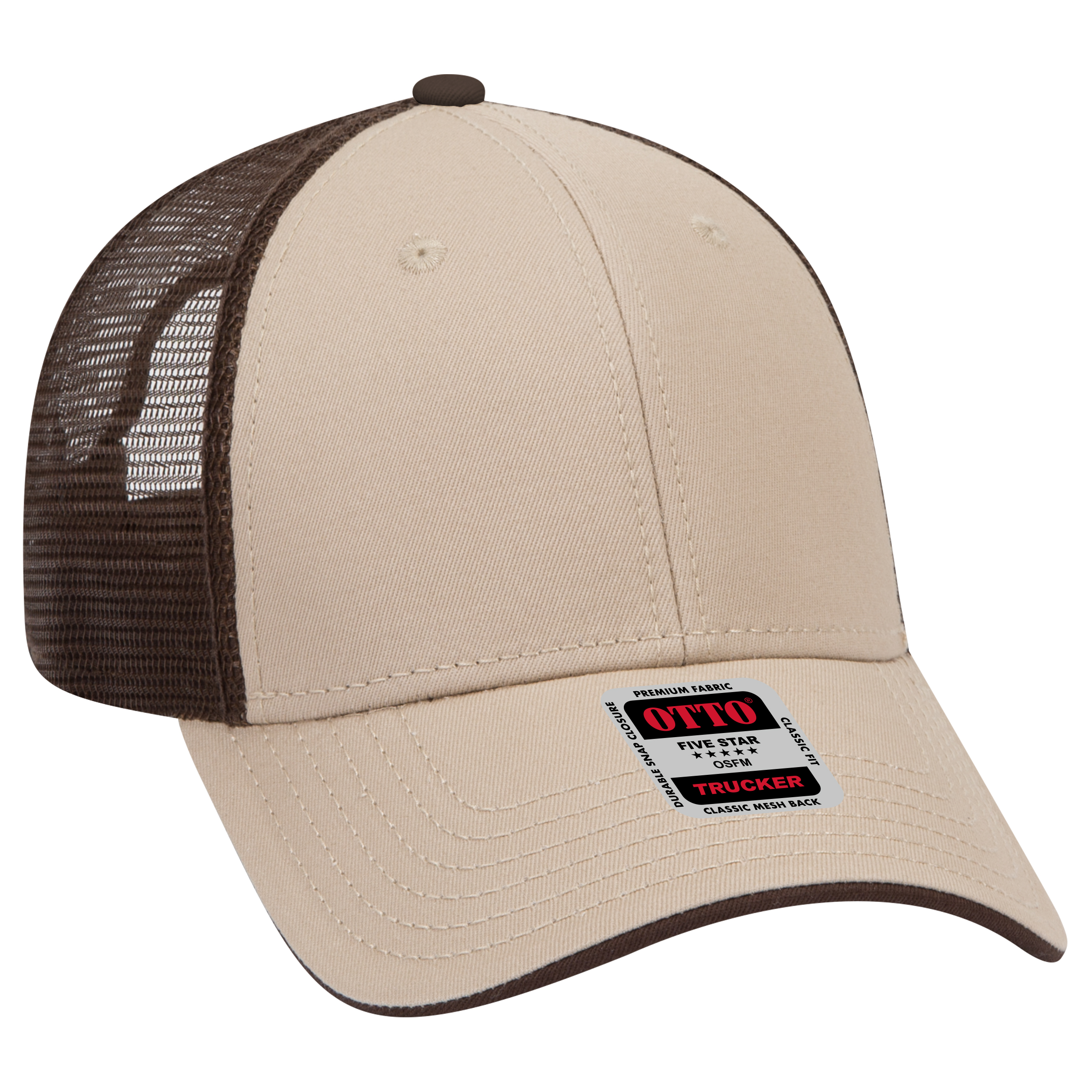 OTTO CAP® 6 Panel Low Profile Mesh Back Trucker Hat 1