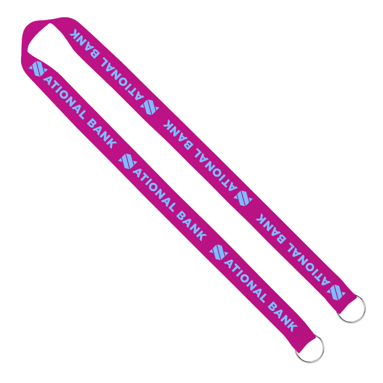 1" Screen Printed Lanyard with Double Clips 20