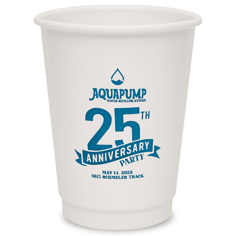 Custom 12 Oz. Double Wall Paper Hot Cups 12
