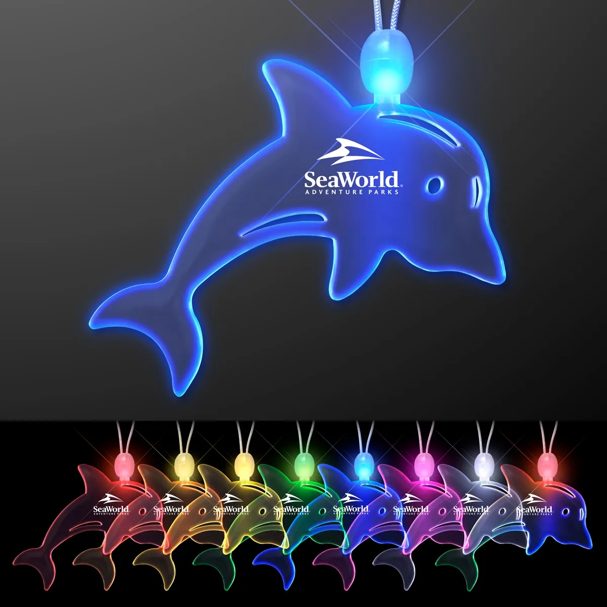 Acrylic Dolphin Shape Necklace with LED 4