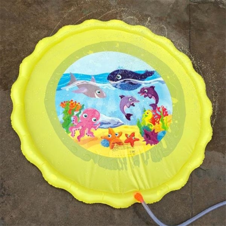 Inflatable outdoor sprinkler splash play mat 68" 10