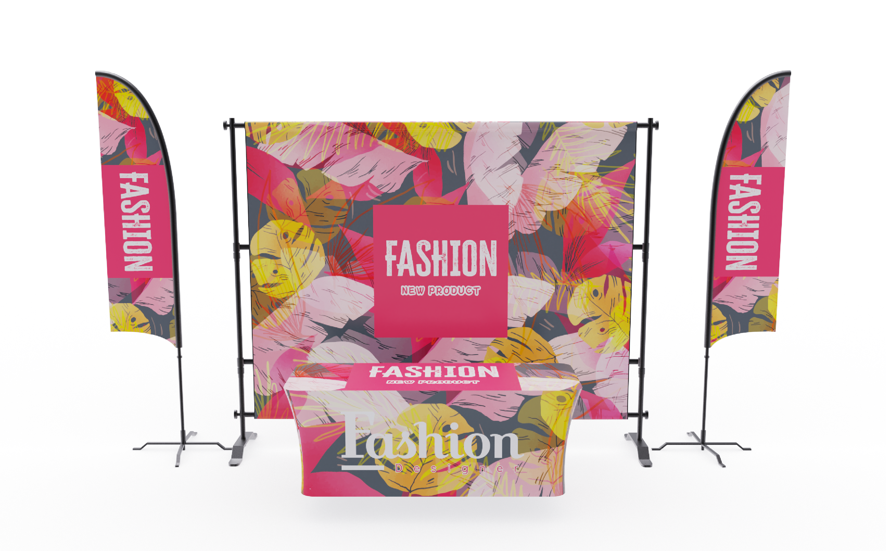 10ft Display Kit With Backdrop, Feather Flags & Table Cover 3