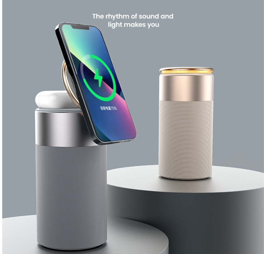 Bluetooth Speaker w/ Wireless Charger Night Light 3