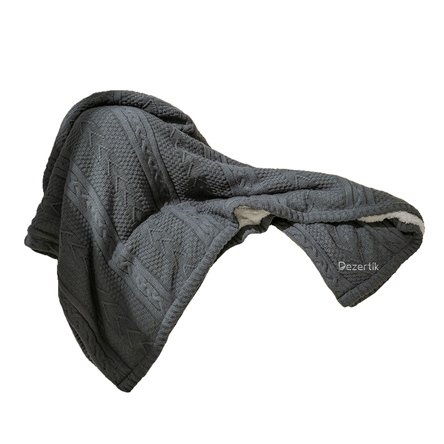 Knitted Acrylic Fishbone Blanket 5