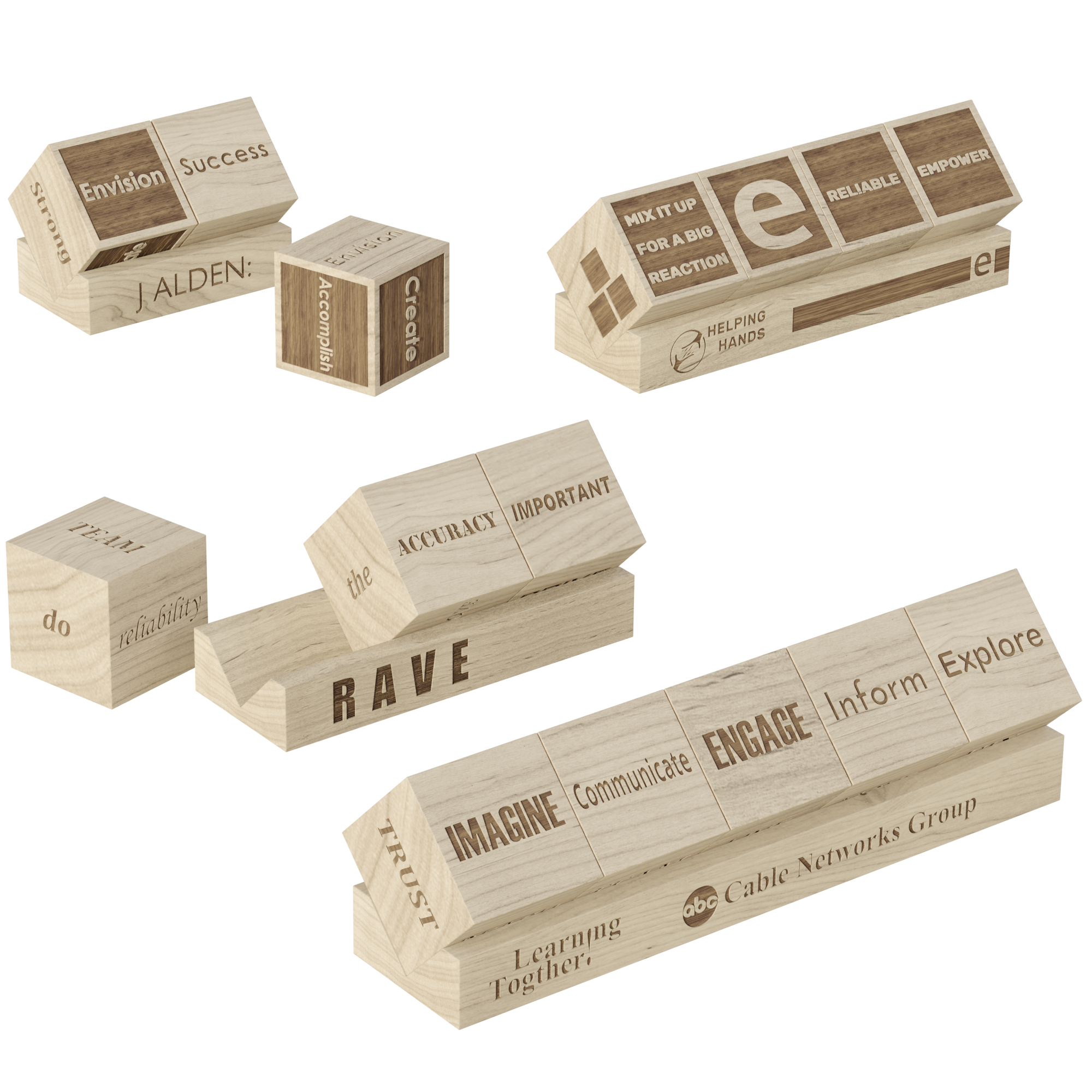 1-3/4" Wooden Cube with ONE face lasered 1