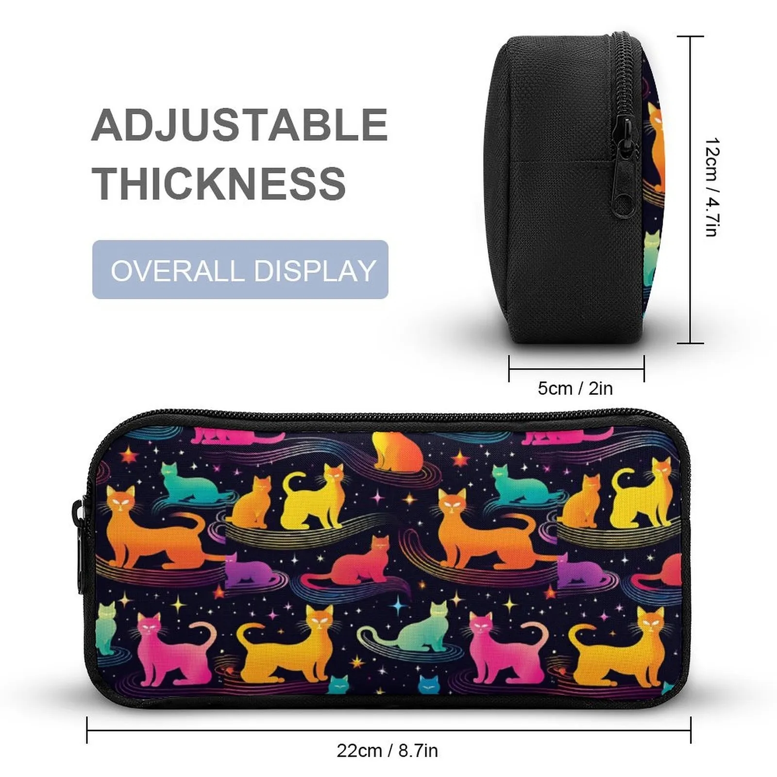 Polyester Pencil Case with Double Zipper 4