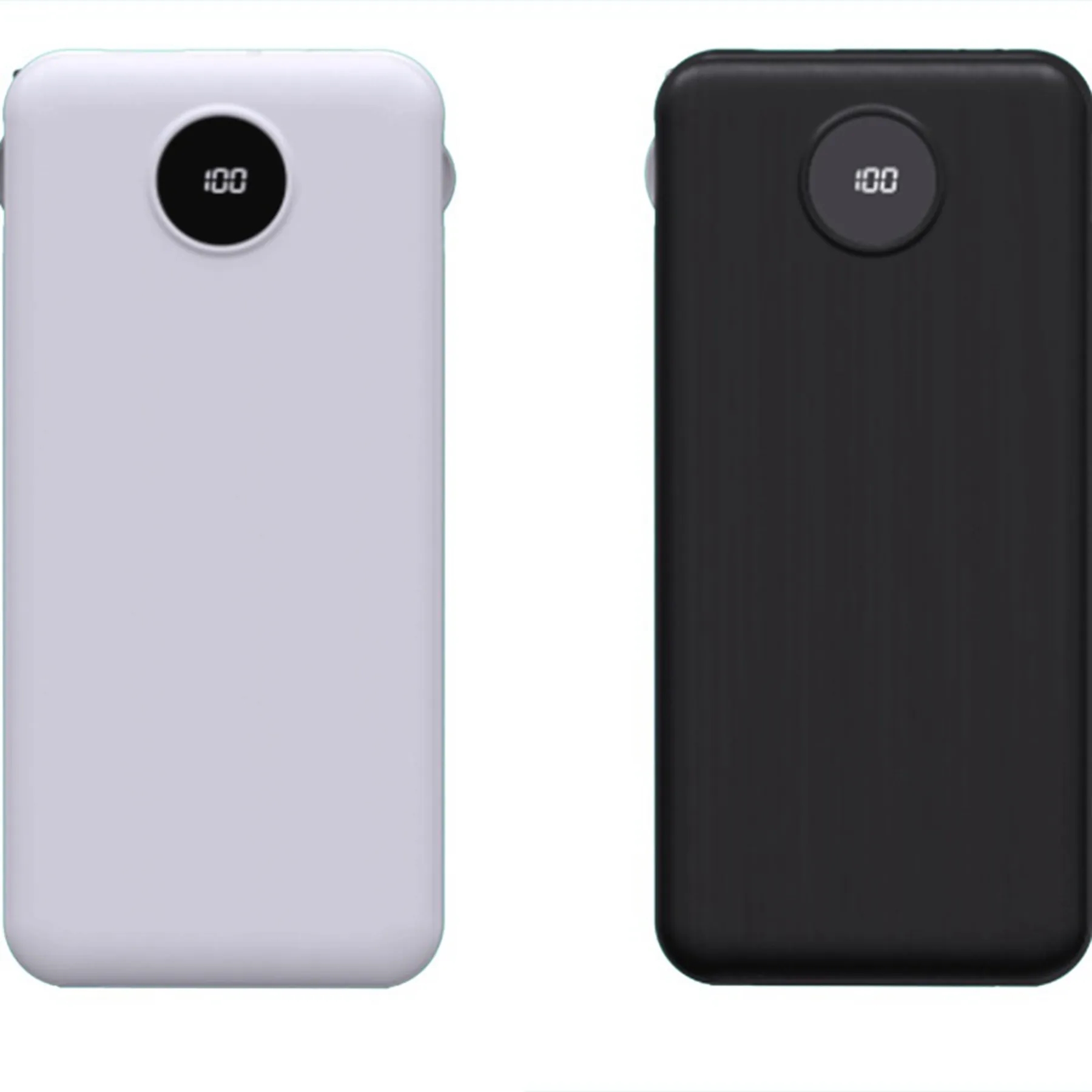10000 mAh Digital Display Power Bank with Plug-in and Cable 5