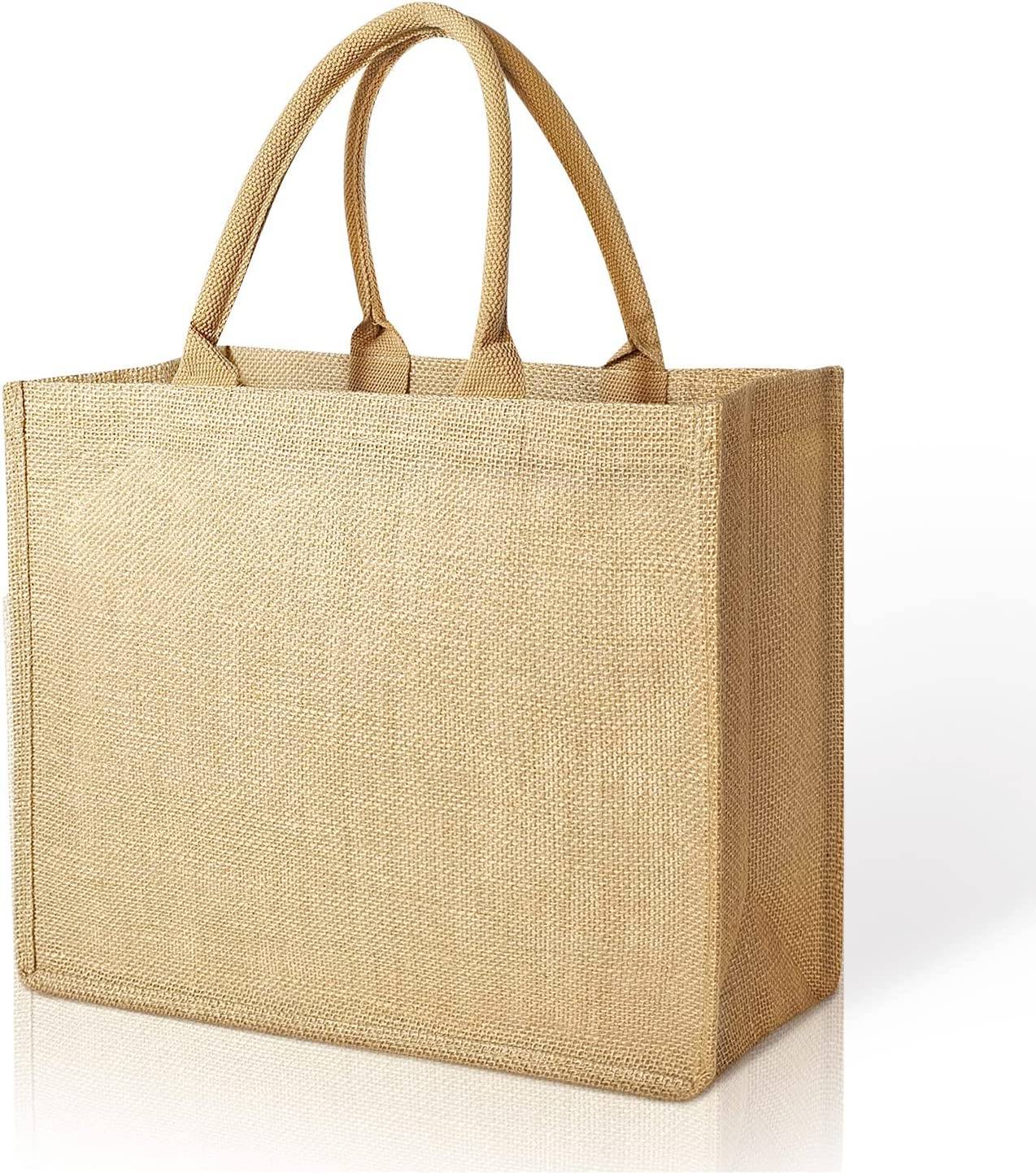 Large Capacity Jute Tote Bag, custom tote bag with logo imprint 4