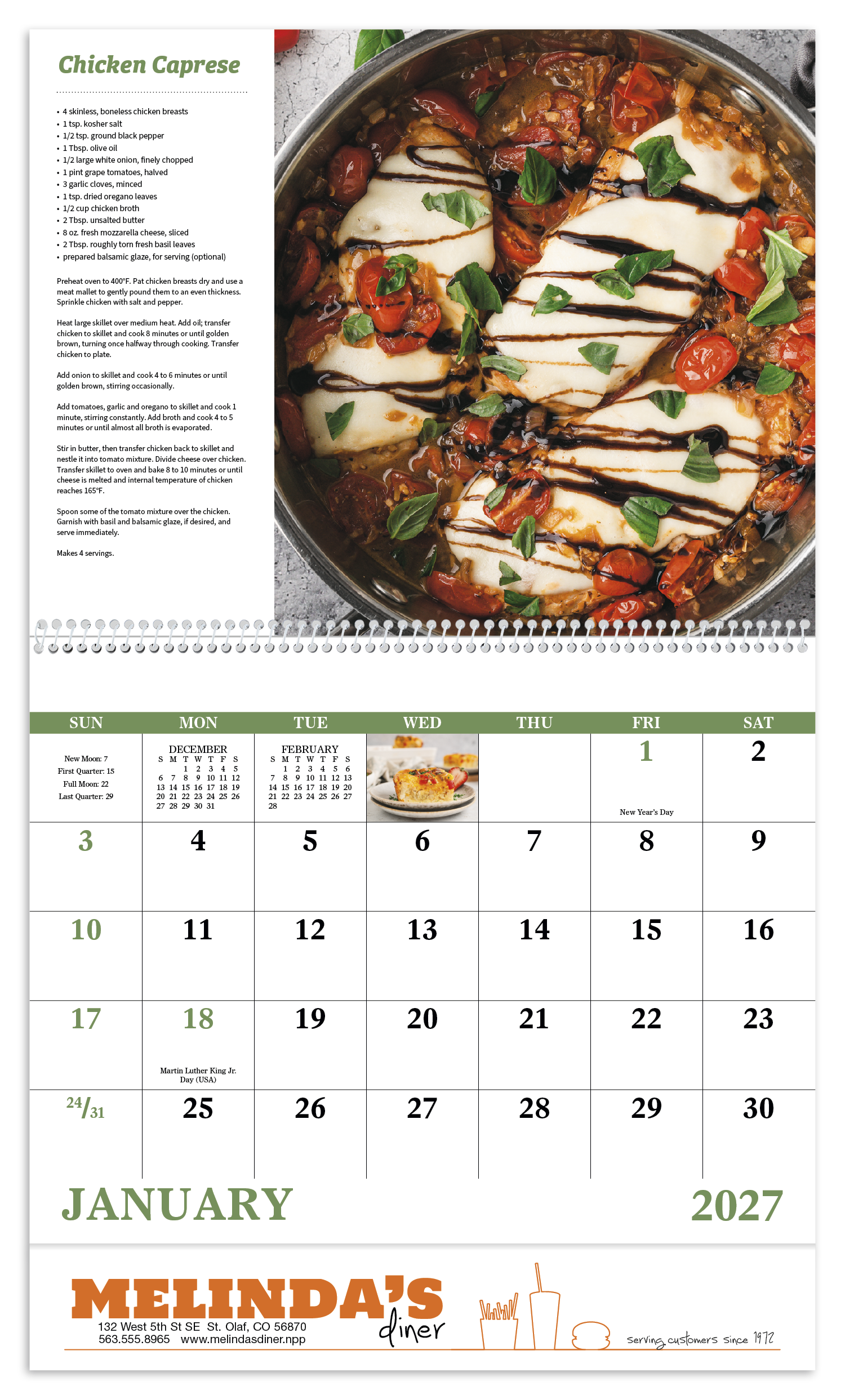 Good Value™ Delicious Dining - Spiral Calendar 18