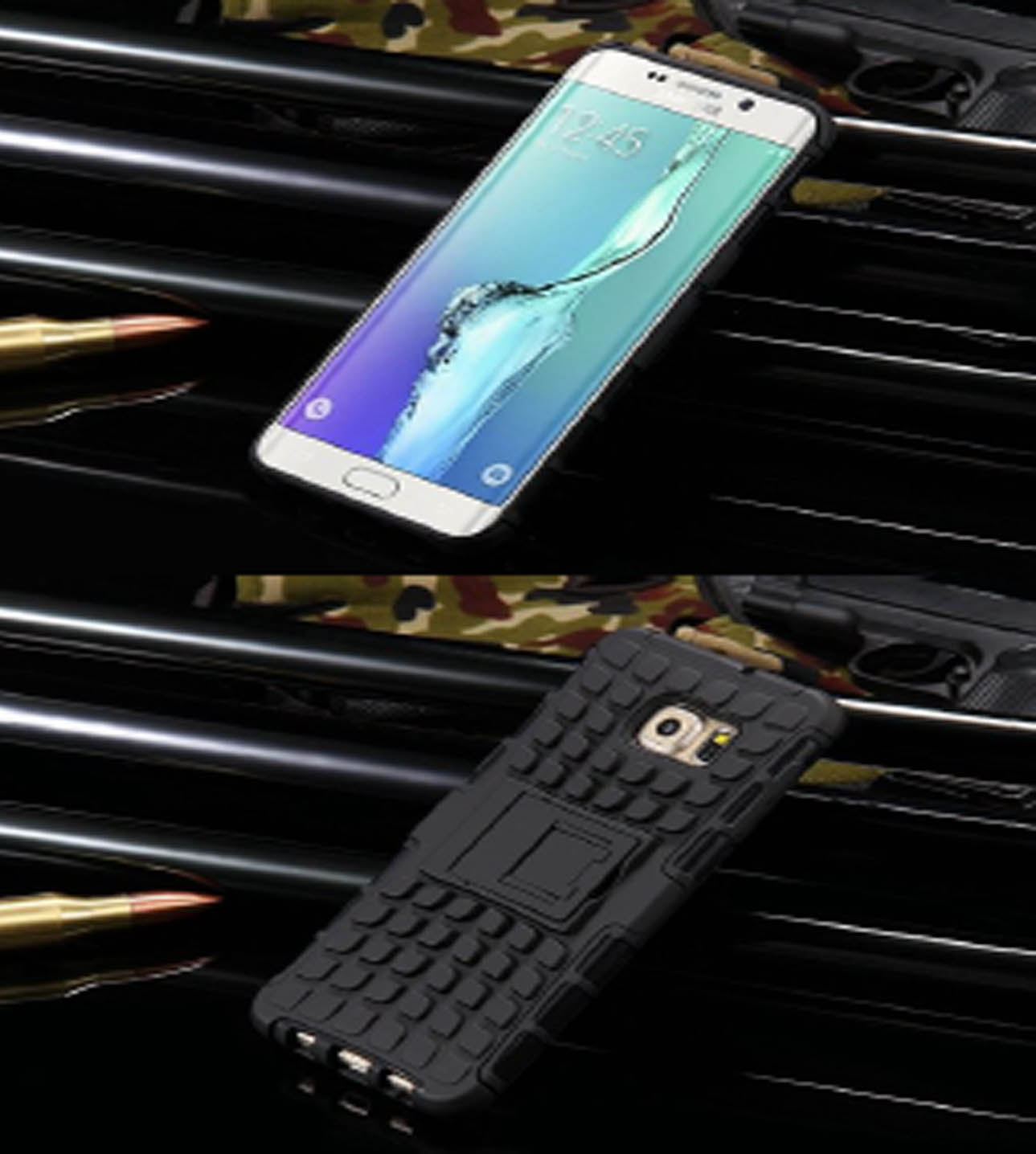 iBank ® Samsung Galaxy S6 Edge Shockproof Case with Belt Clip & Kickstand 2