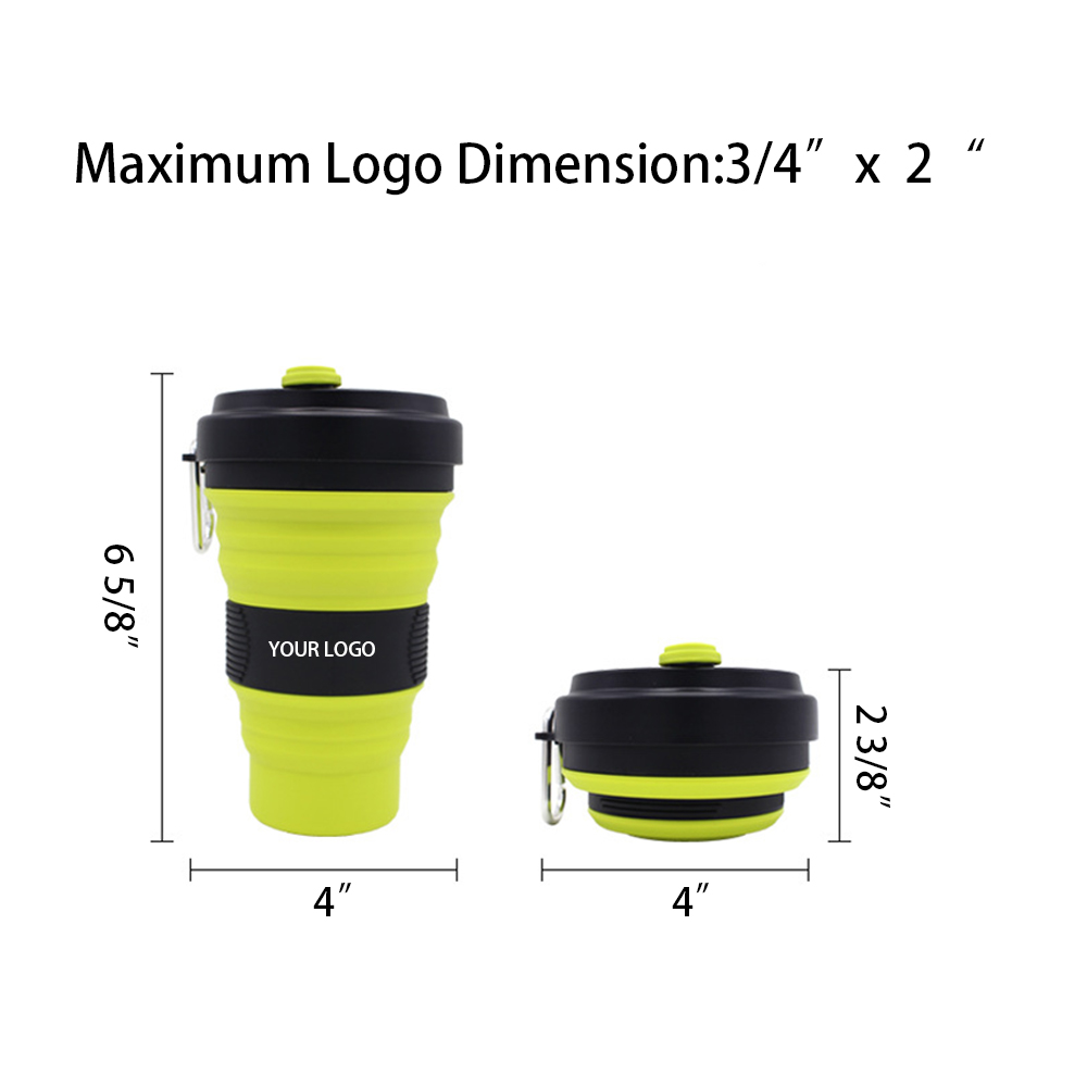 550ml Folding Silicone Cup Mugs 3