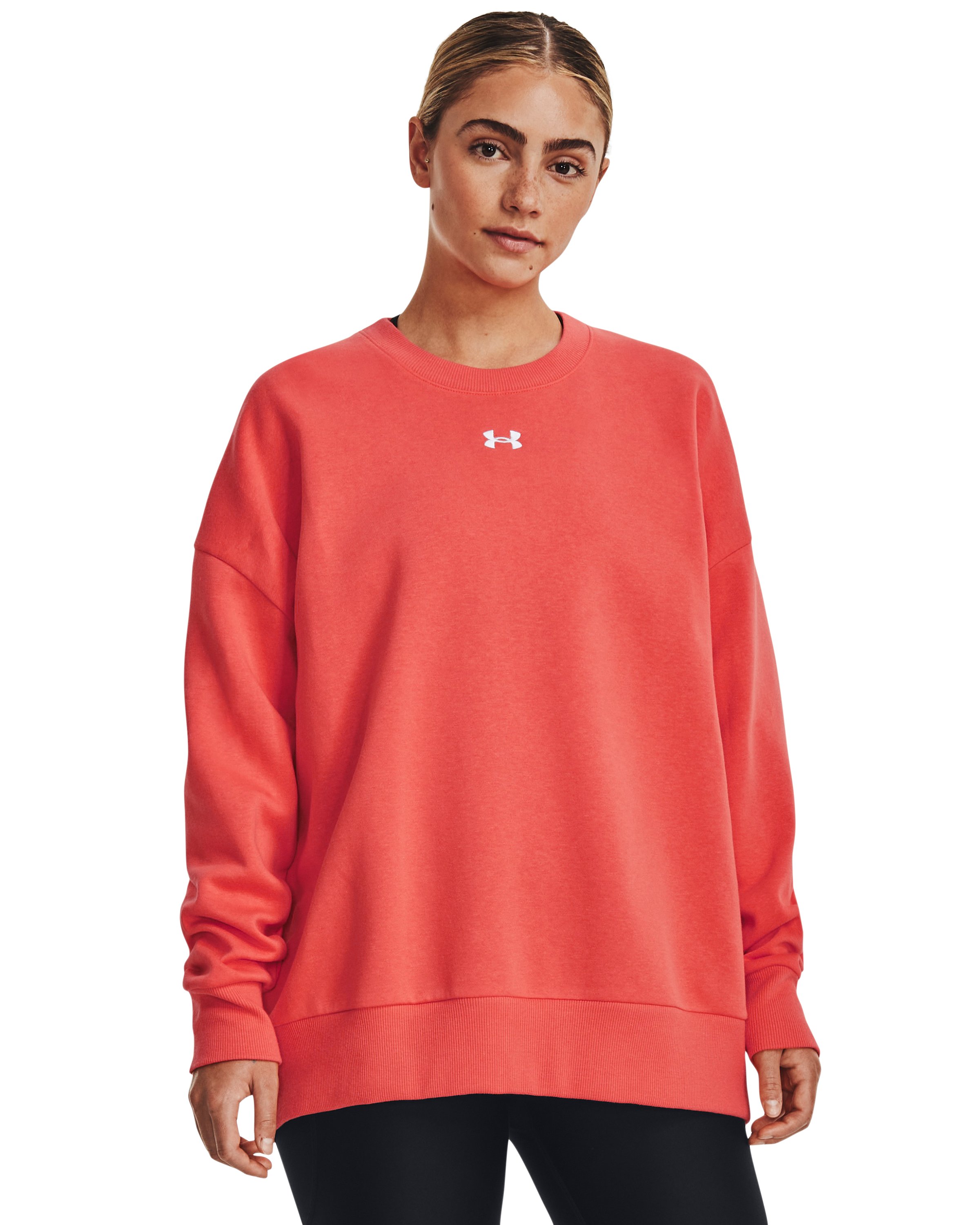 UA Rival Fleece Oversized Women's Crew, custom hoodie or sweatshirt with logo imprint 14