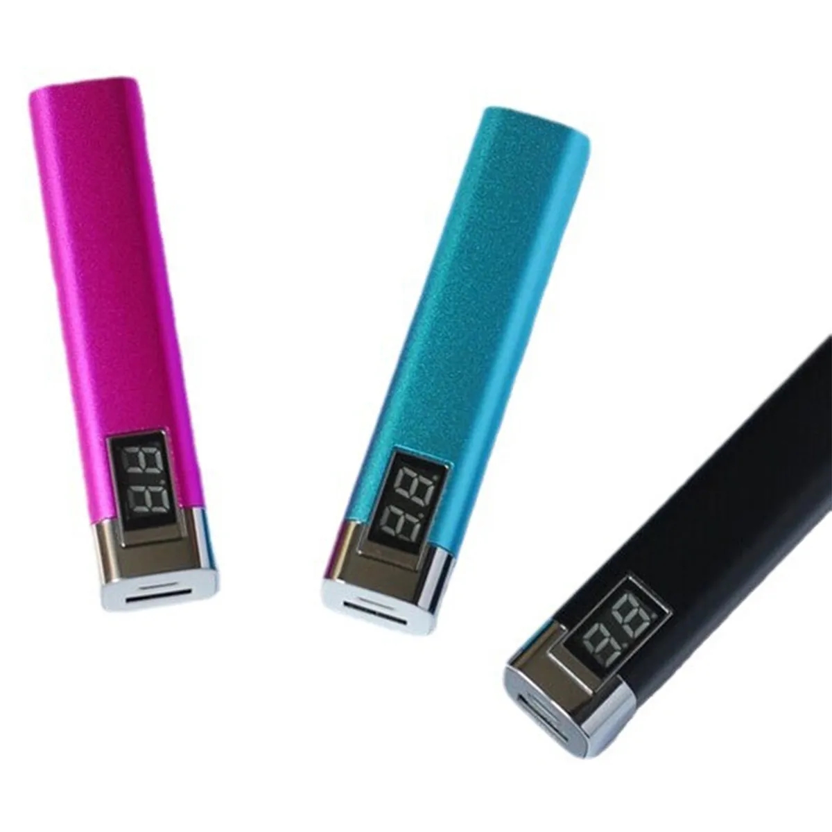 2600 mAh Mini Aluminium with LED Display Portable Power Bank 4