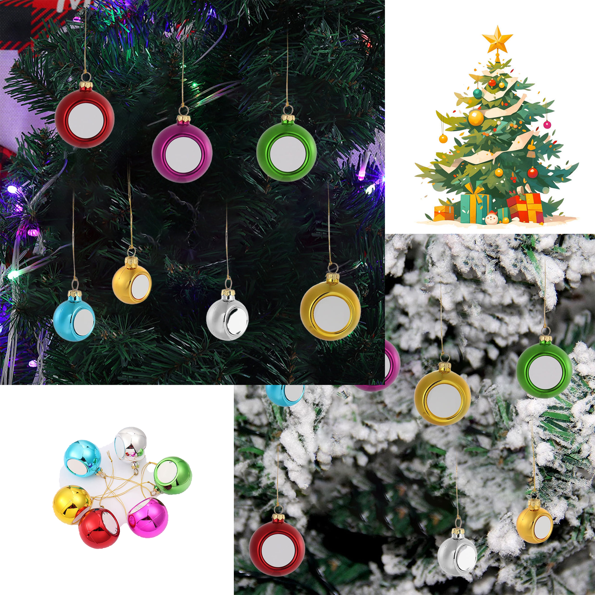 Shatter-Resistant Holiday Ornament Ball with Custom Insert 3