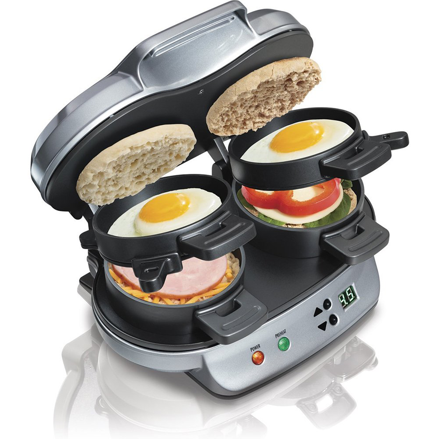 2 - in - 1 Silver Sandwich Maker – Compact & Efficient 5