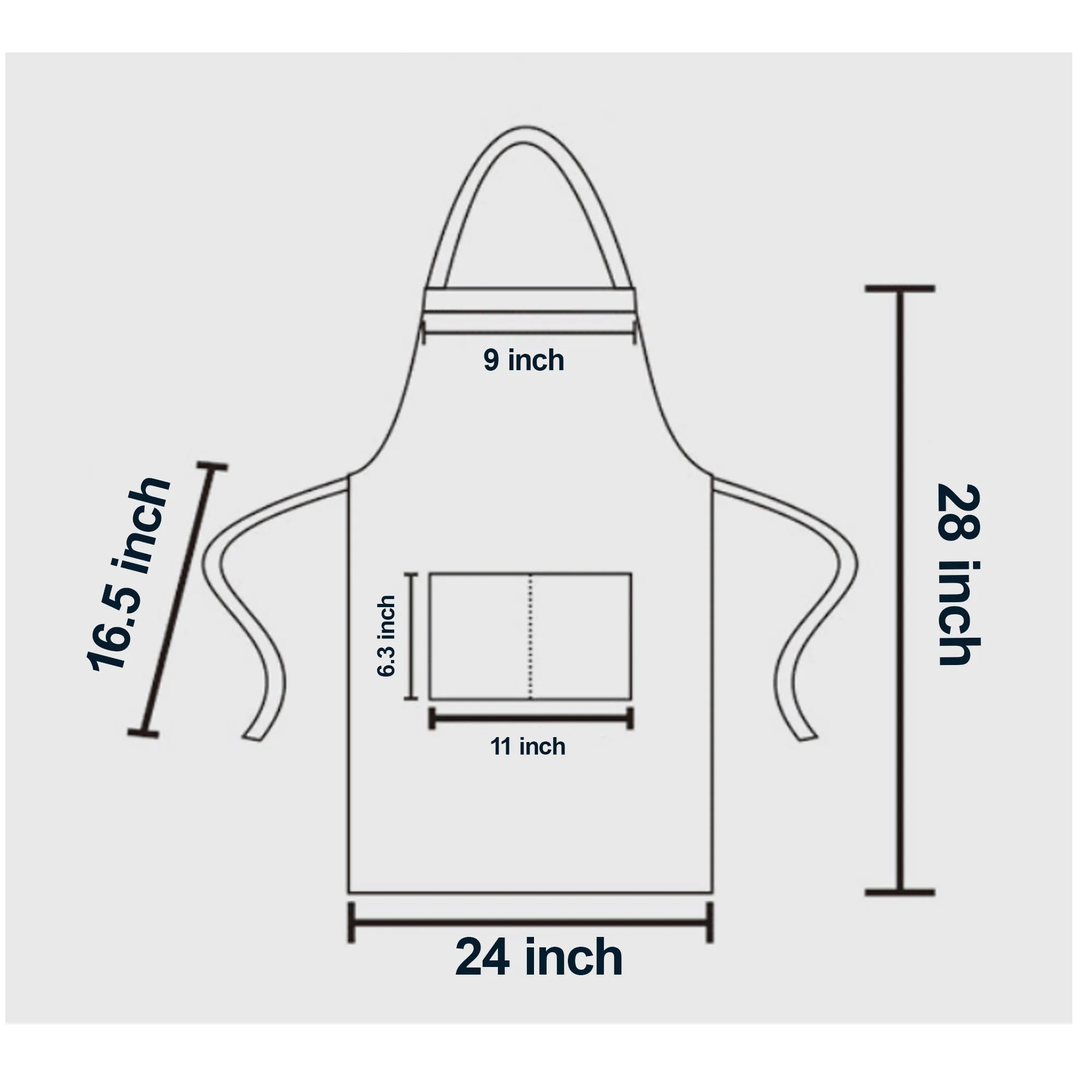 Adjustable Unisex Bib Apron Rush Service 2
