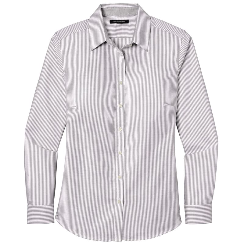 Port Authority Ladies SuperPro Oxford Stripe Shirt. 5