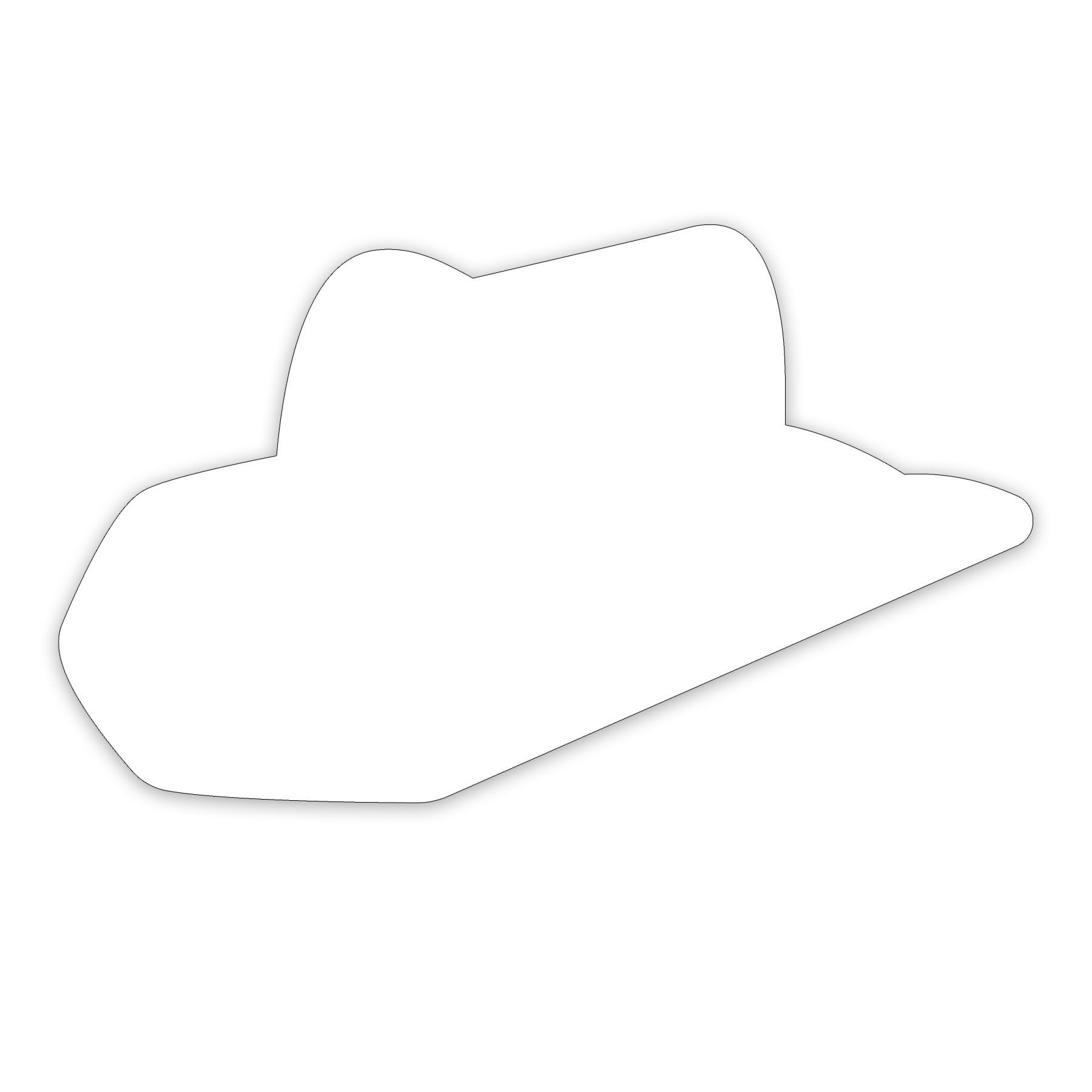 Cowboy Hat Shaped NoteKeeper™ Magnet 35 Mil 3