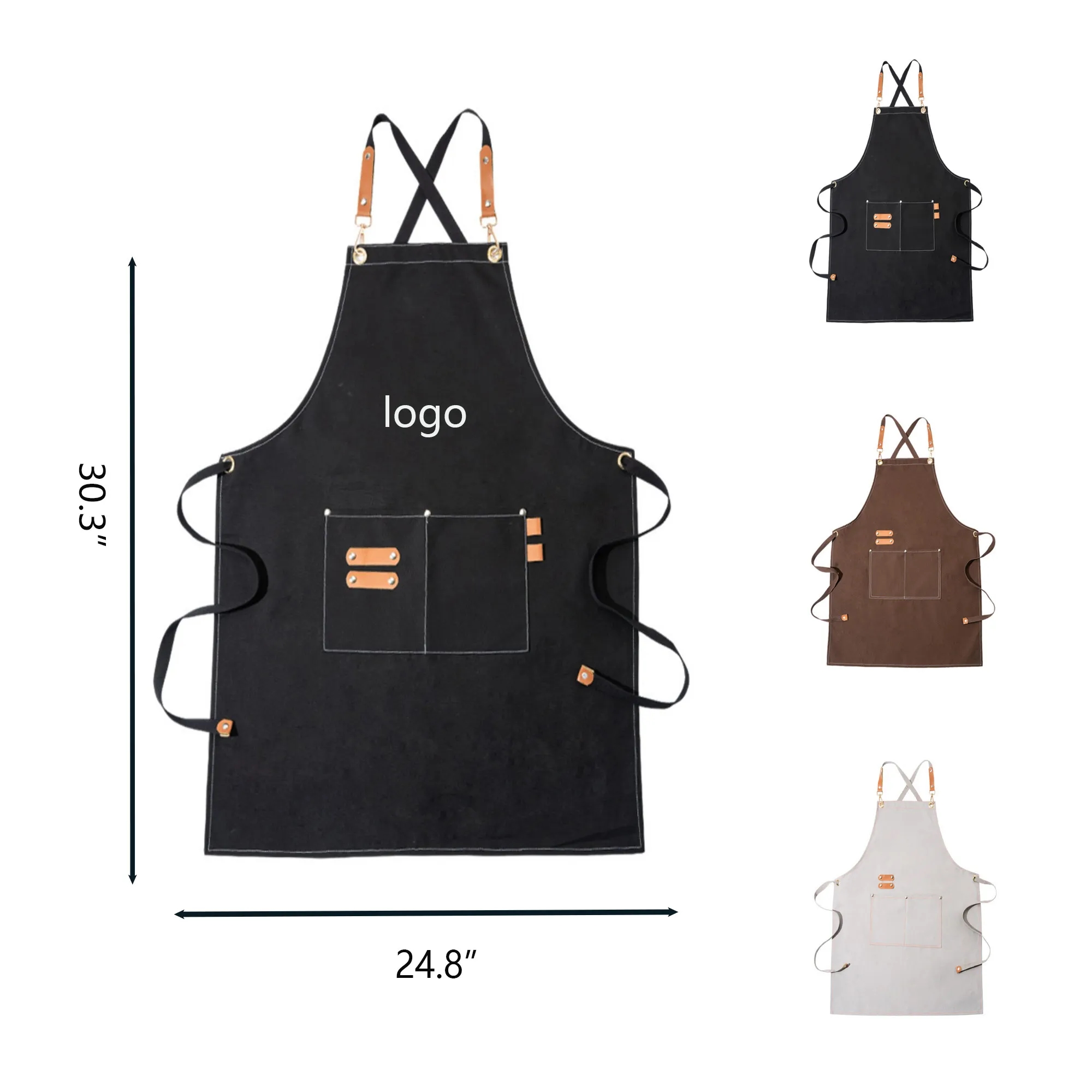 Cotton Canvas Apron For Barista & Gardening 4