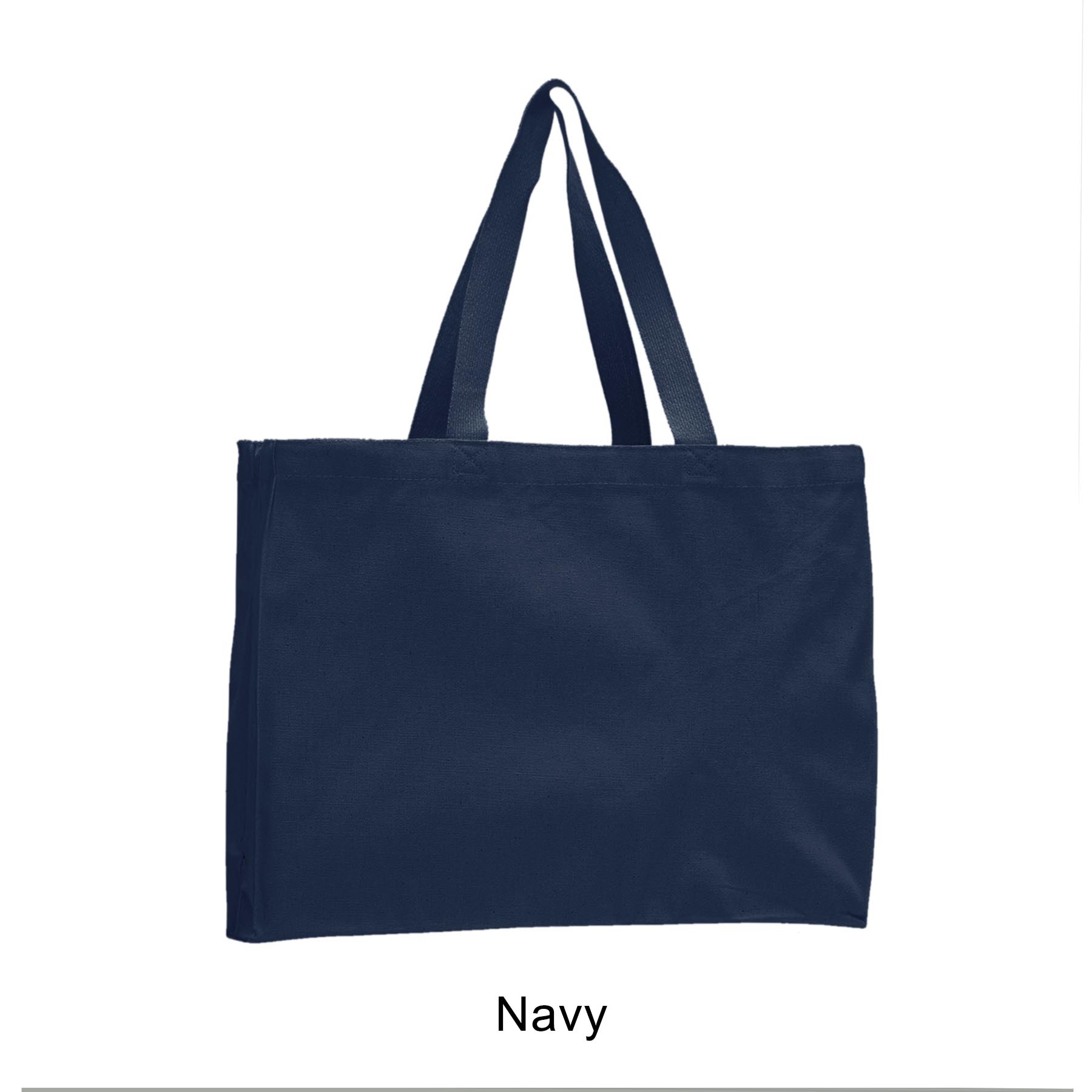 12 oz. Canvas Gusset Tote Bag /w web handles_R107BT 10