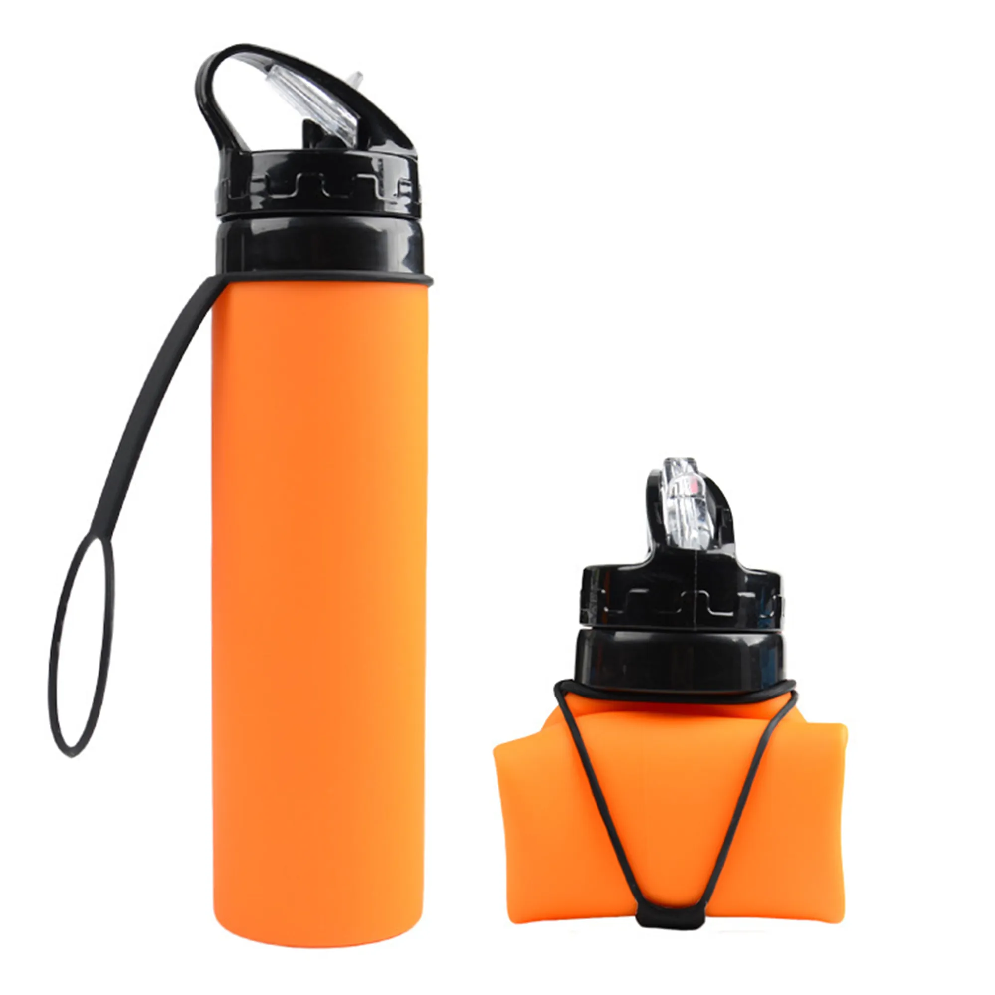 Folding Sports Water Bottle Squeeze Type Logo Customizable 2