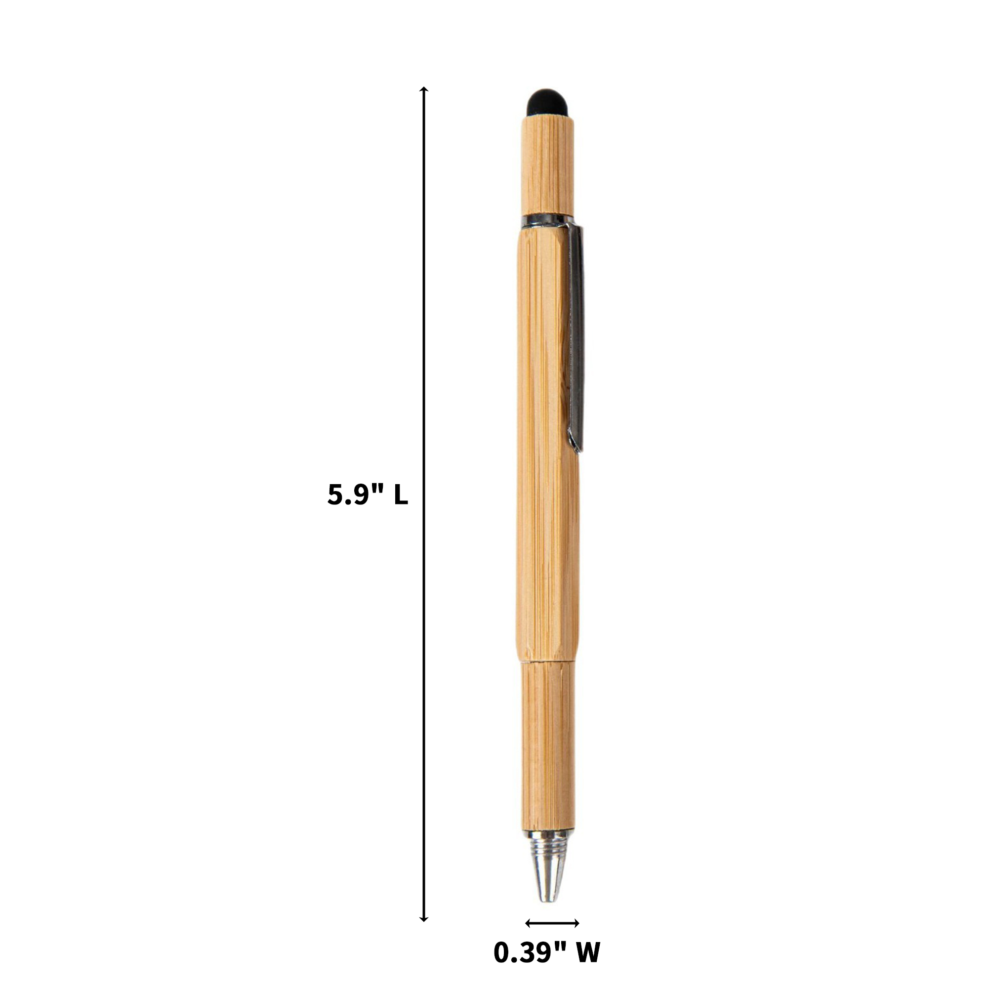 Bamboo Six In One Tool Pen 5.9" x 0.39" 4