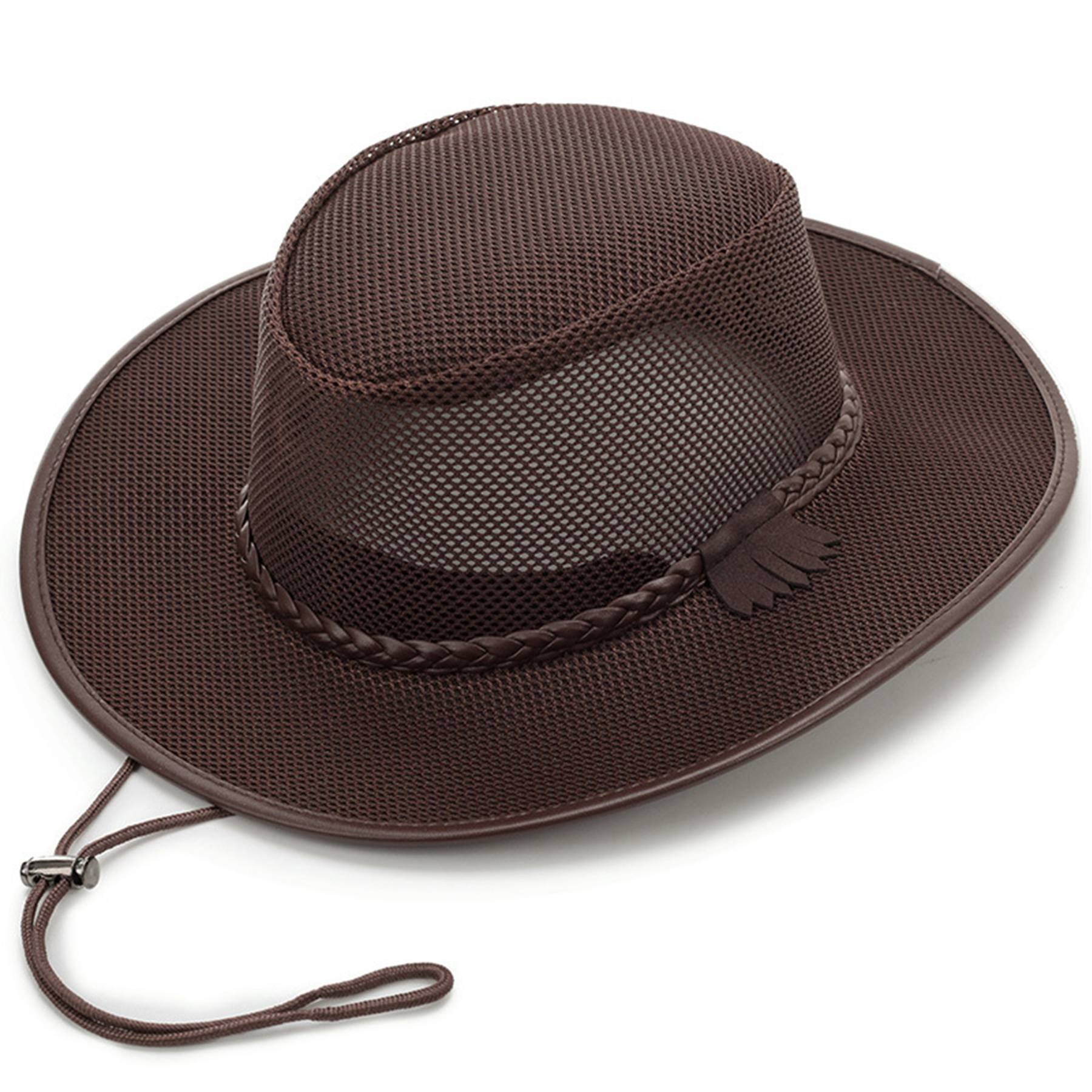 Polyester Breathable denim along sunscreen men's hat 3