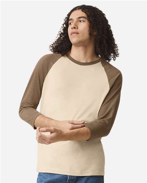 Unisex CVC Three-Quarter Sleeve Tee - 2003CVC 2