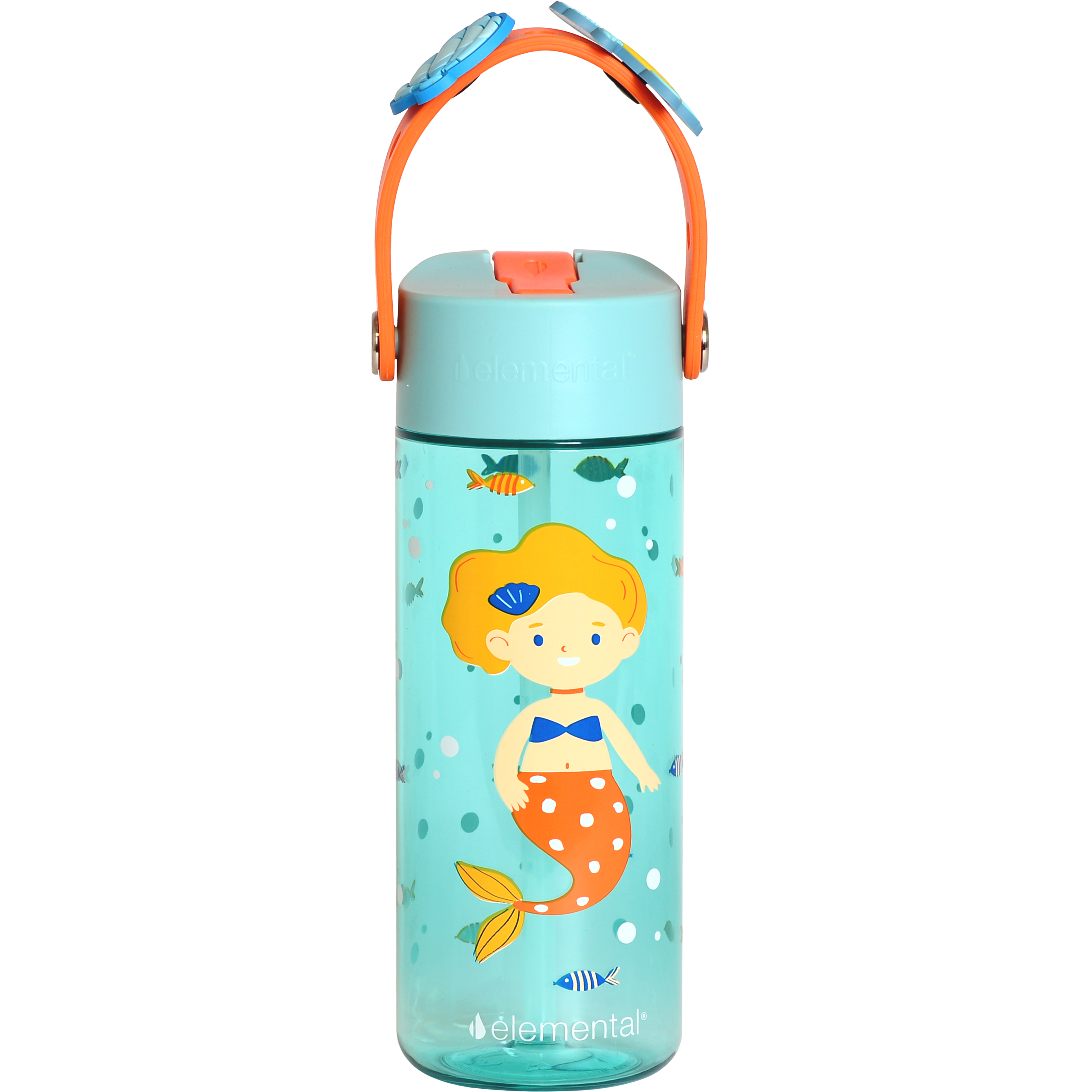 Elemental® Splash Charm 18oz Tritan Water Bottle - with Drinking Spout and Straw 25